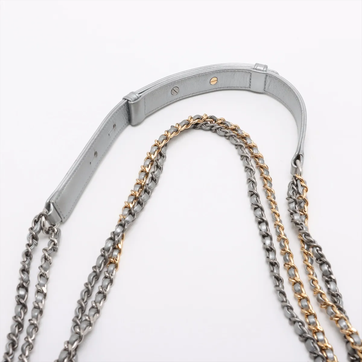 Gabriel de Chanel leather shoulder bag silver gold x silver hardware 28130483 28th series — view 6