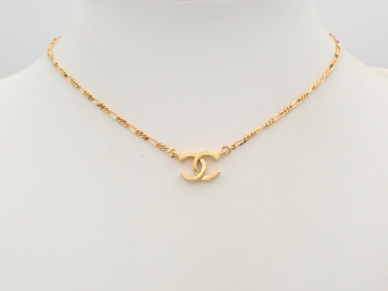 Coco Mark Necklace, Gold Color, Neck Circumference Approx. 38cm — view 3