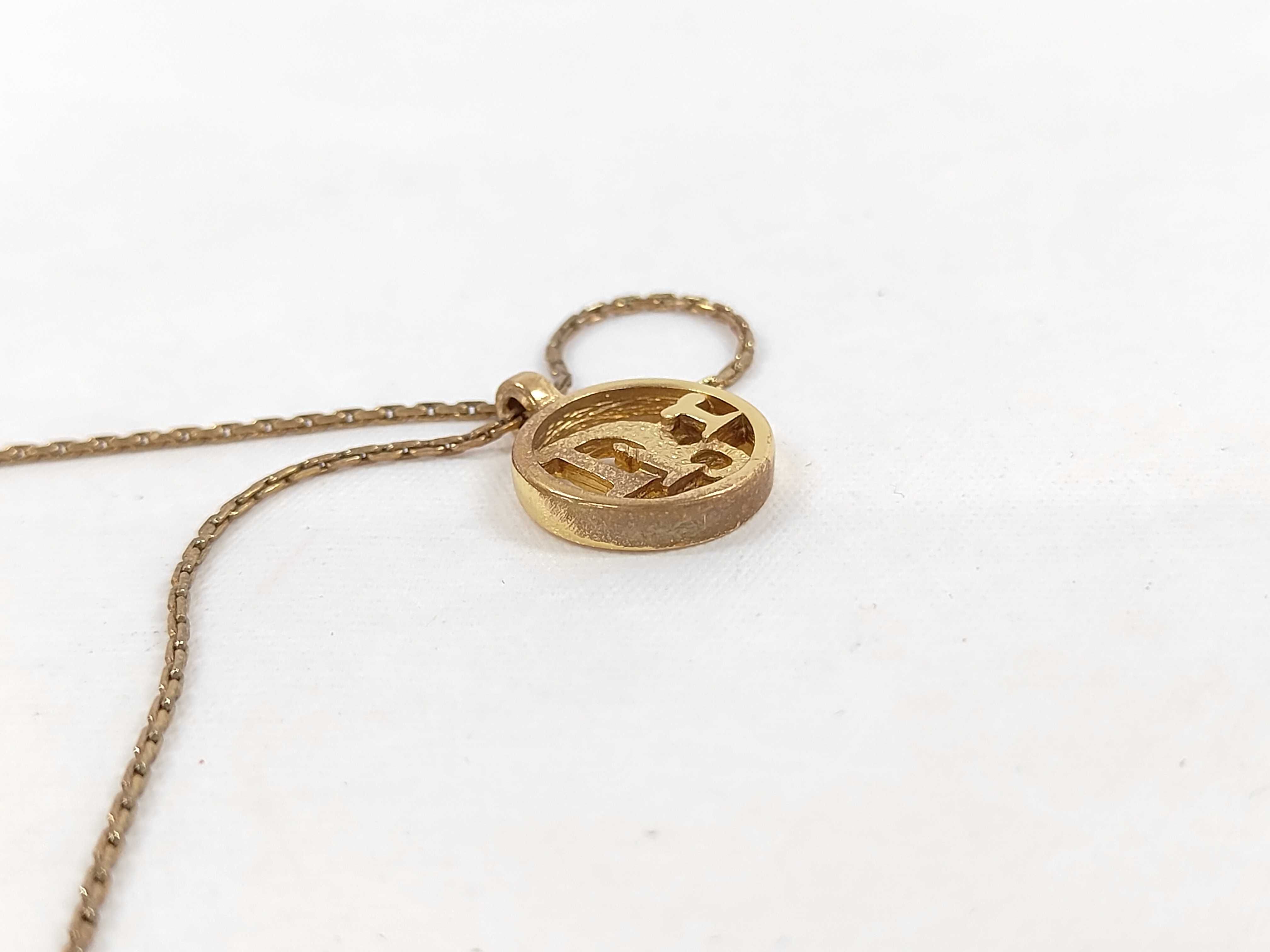 round logo necklace — view 5