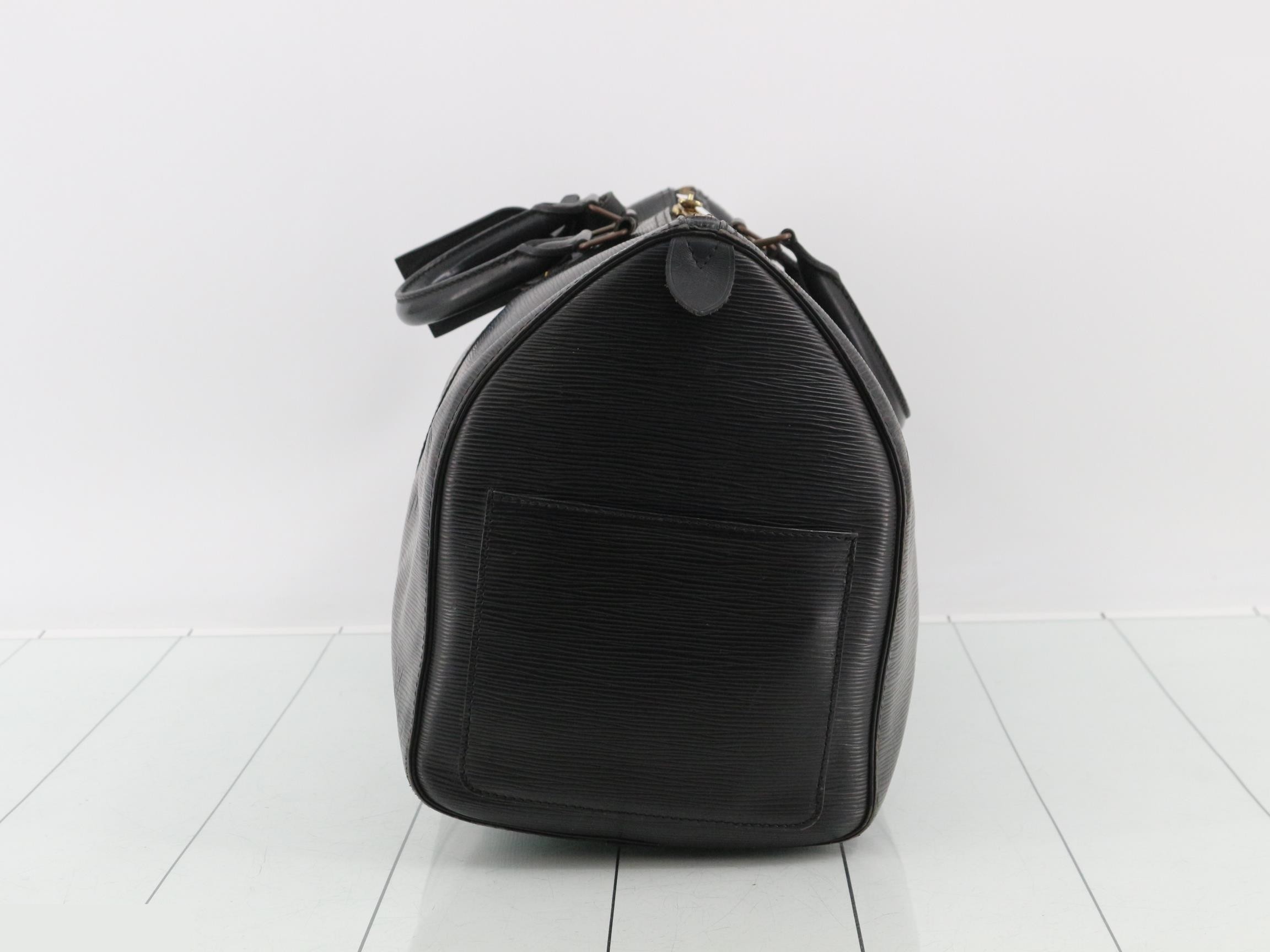 Keepall 45 Noir VI 1911 with Poigne name tag — view 3