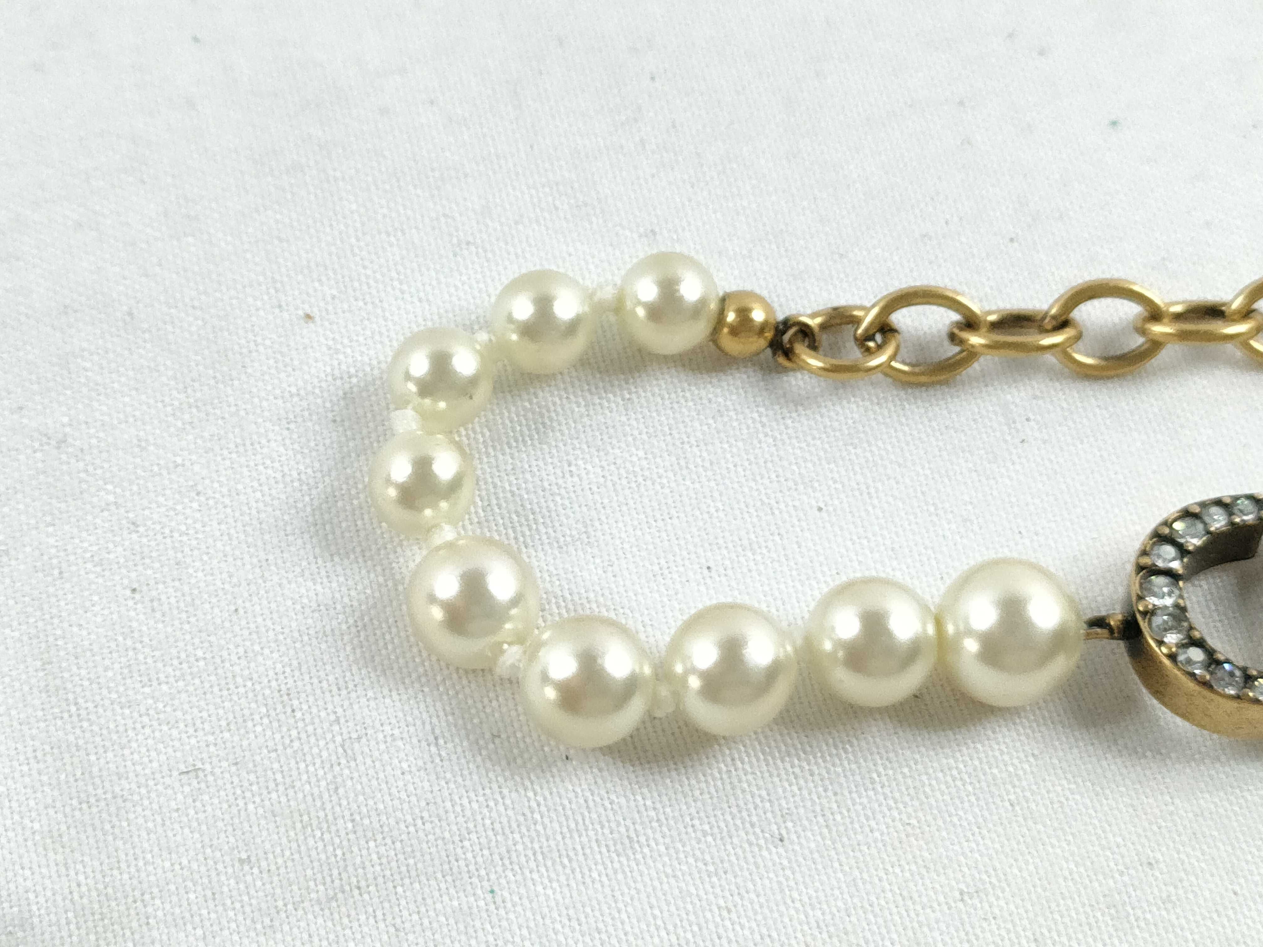 CD Logo Pearl Bracelet Bracelet/Bangle — view 4
