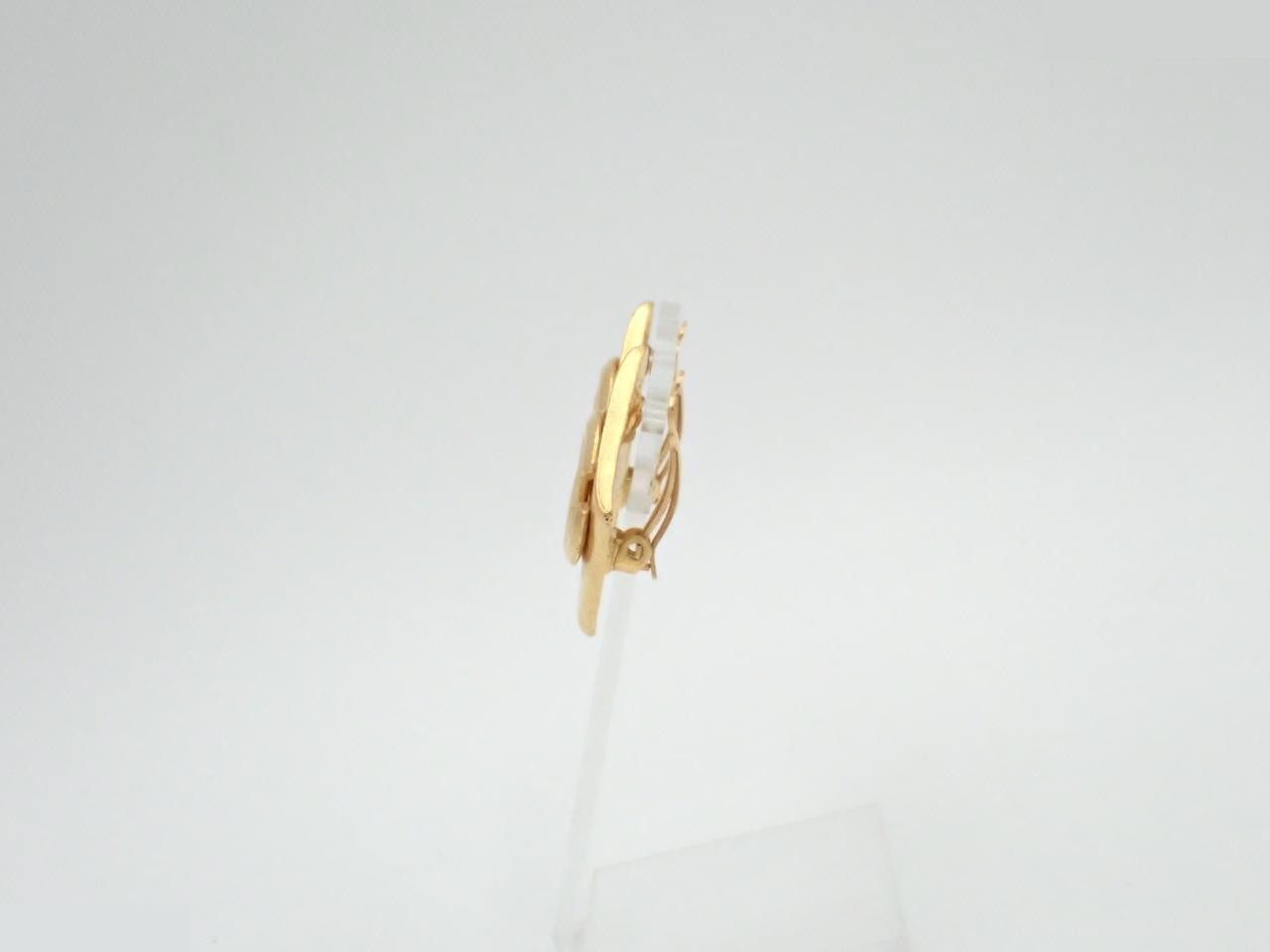 Earrings with Coco Mark design, gold. — view 3