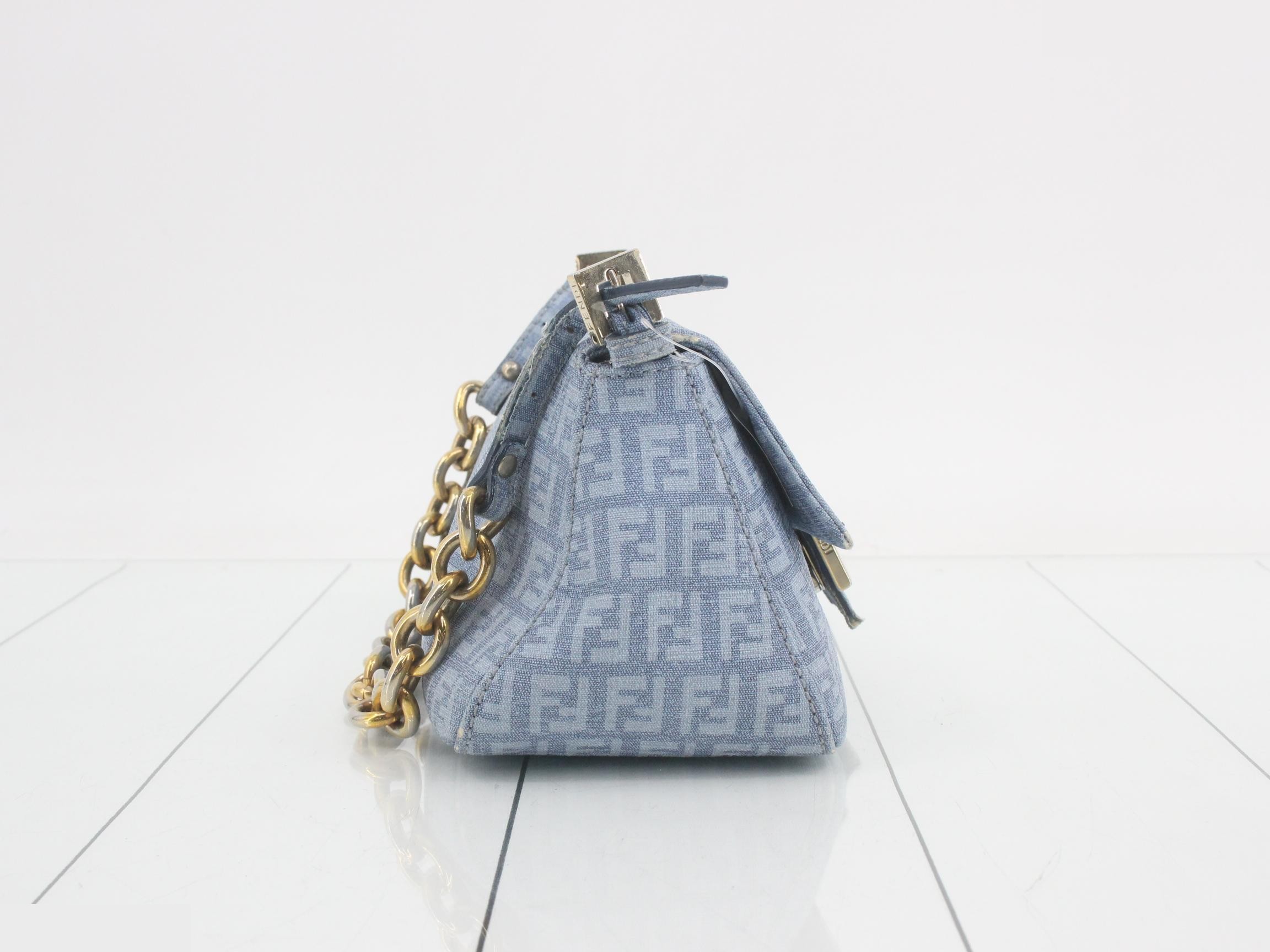 Mamma Baguette Denim One-Shoulder Bag — view 4