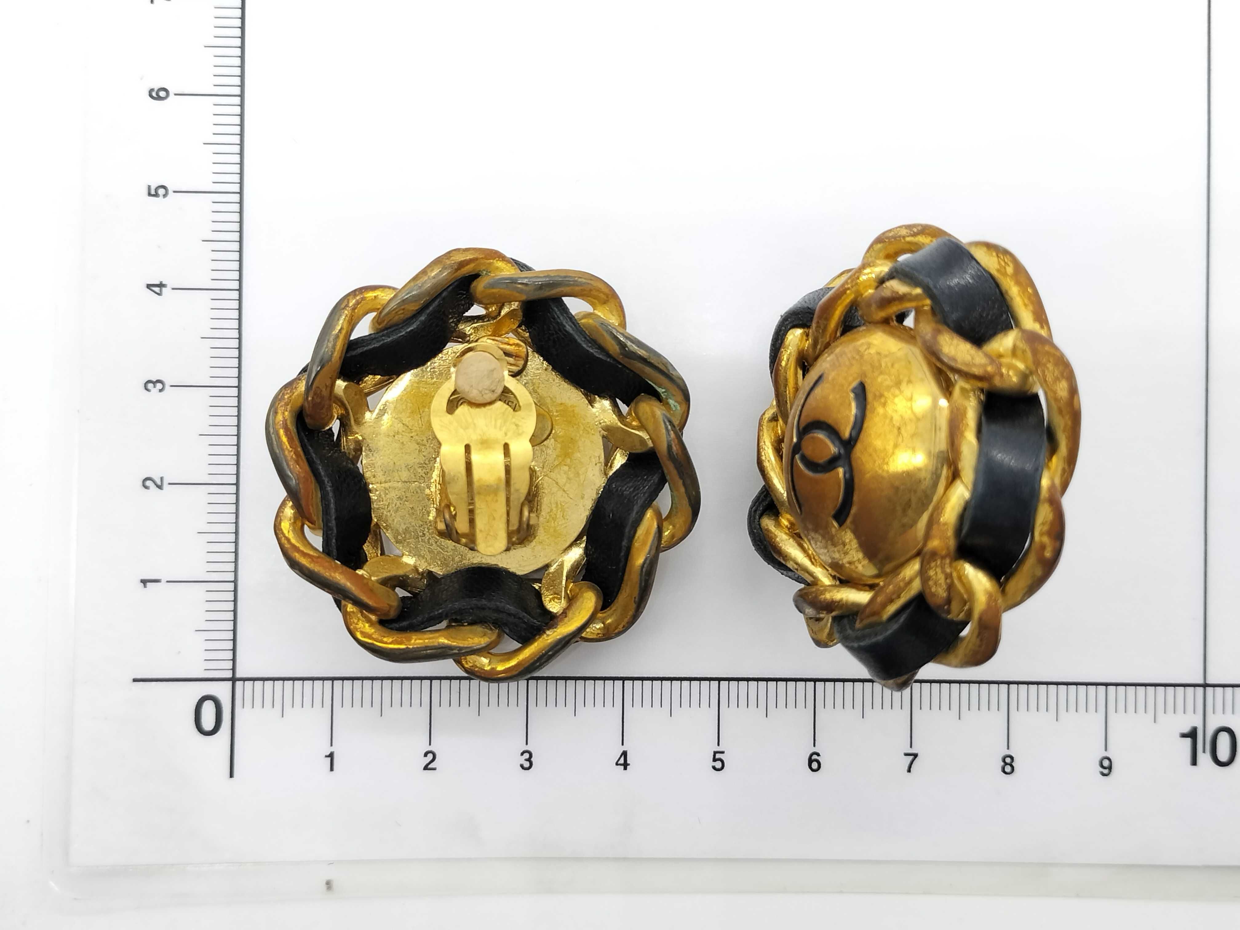 Coco Mark 28 Coco/Leather Circle Earrings — view 7