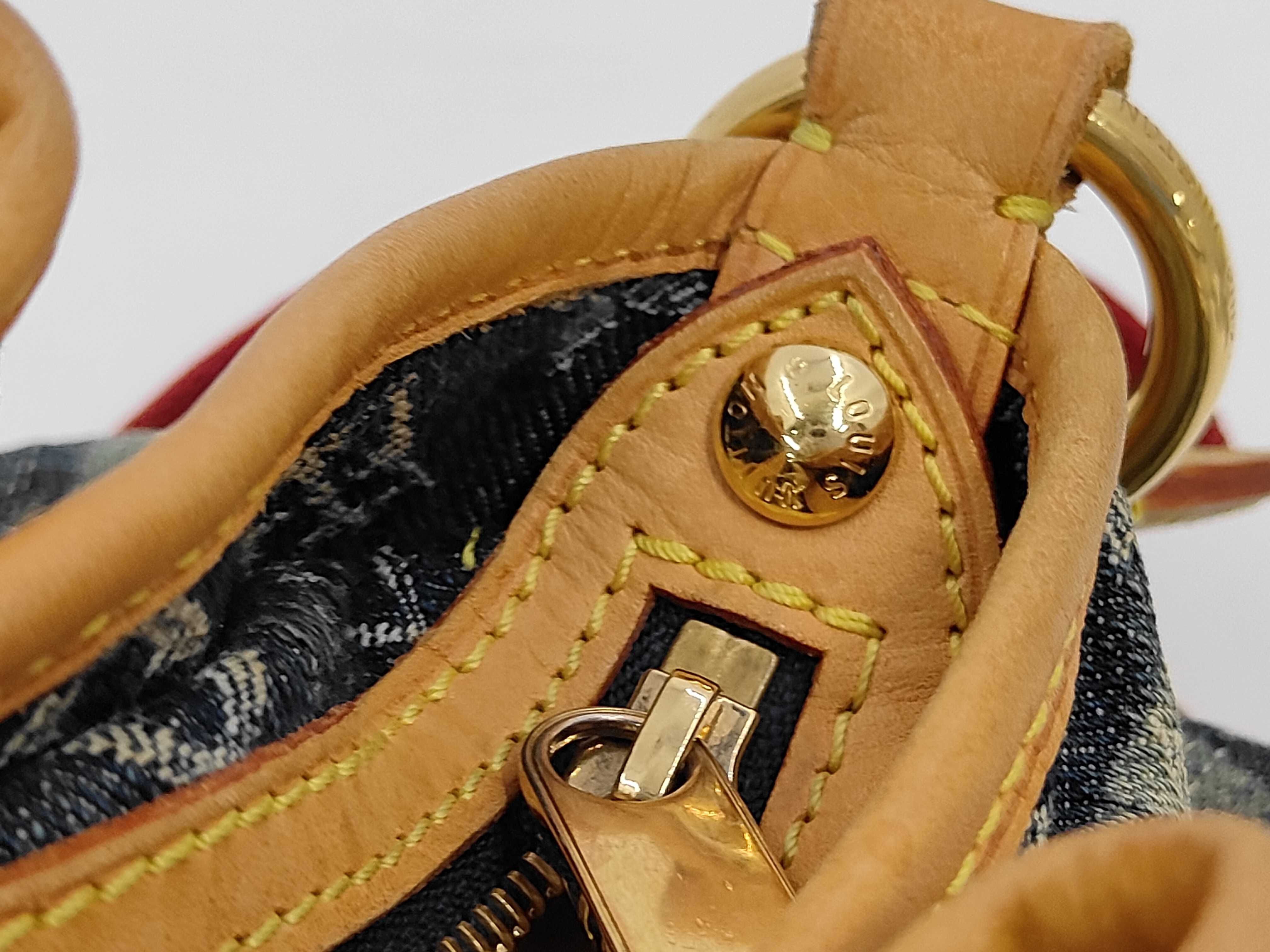 LV Vuitton Porte Raye Denim Shoulder Bag — view 10