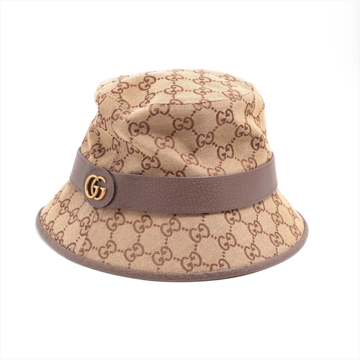 576587 GG Canvas Bucket Hat M 58cm Cotton x Polyester Beige — view 2