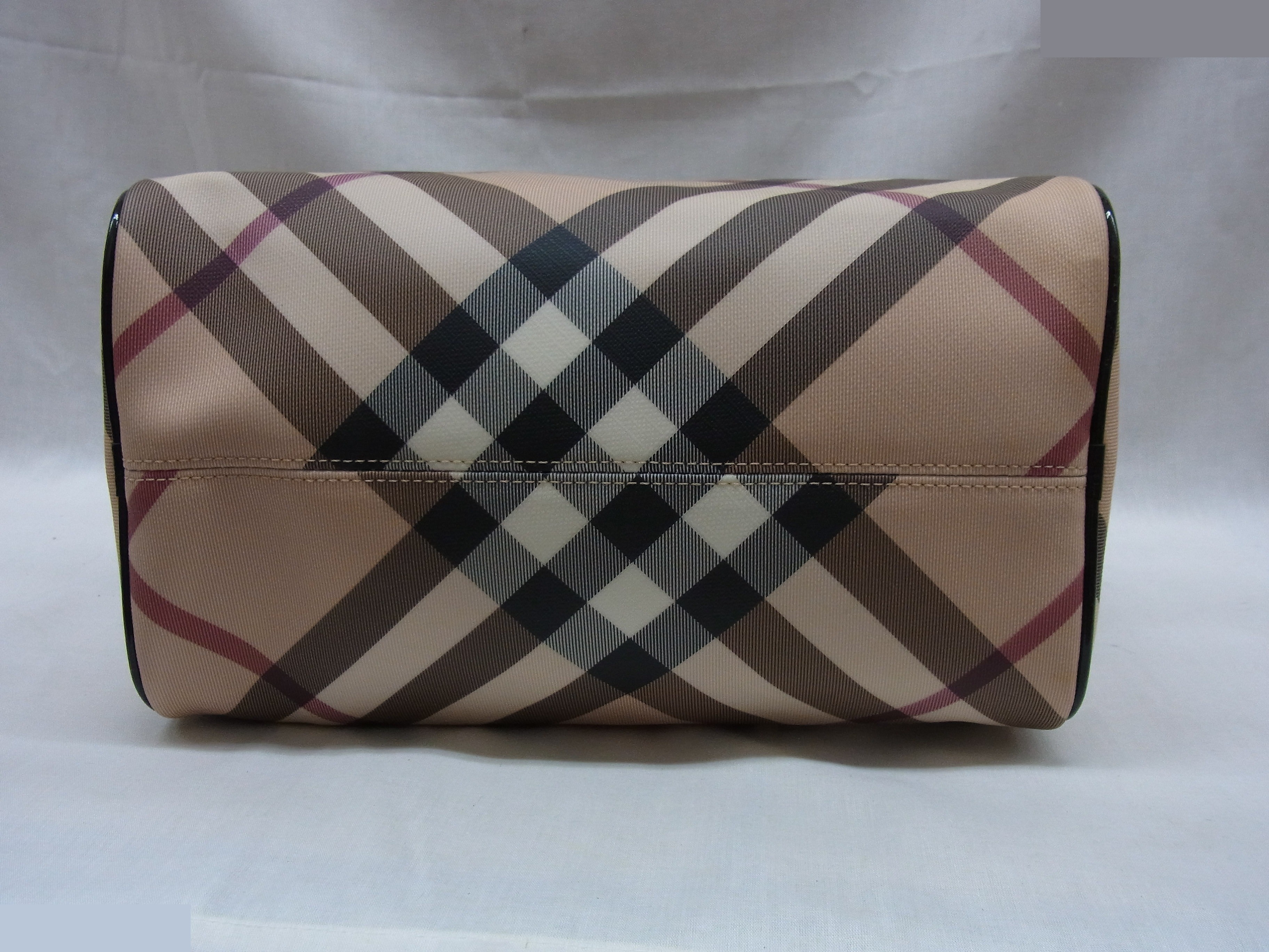 Mini Boston bag, check pattern — view 3