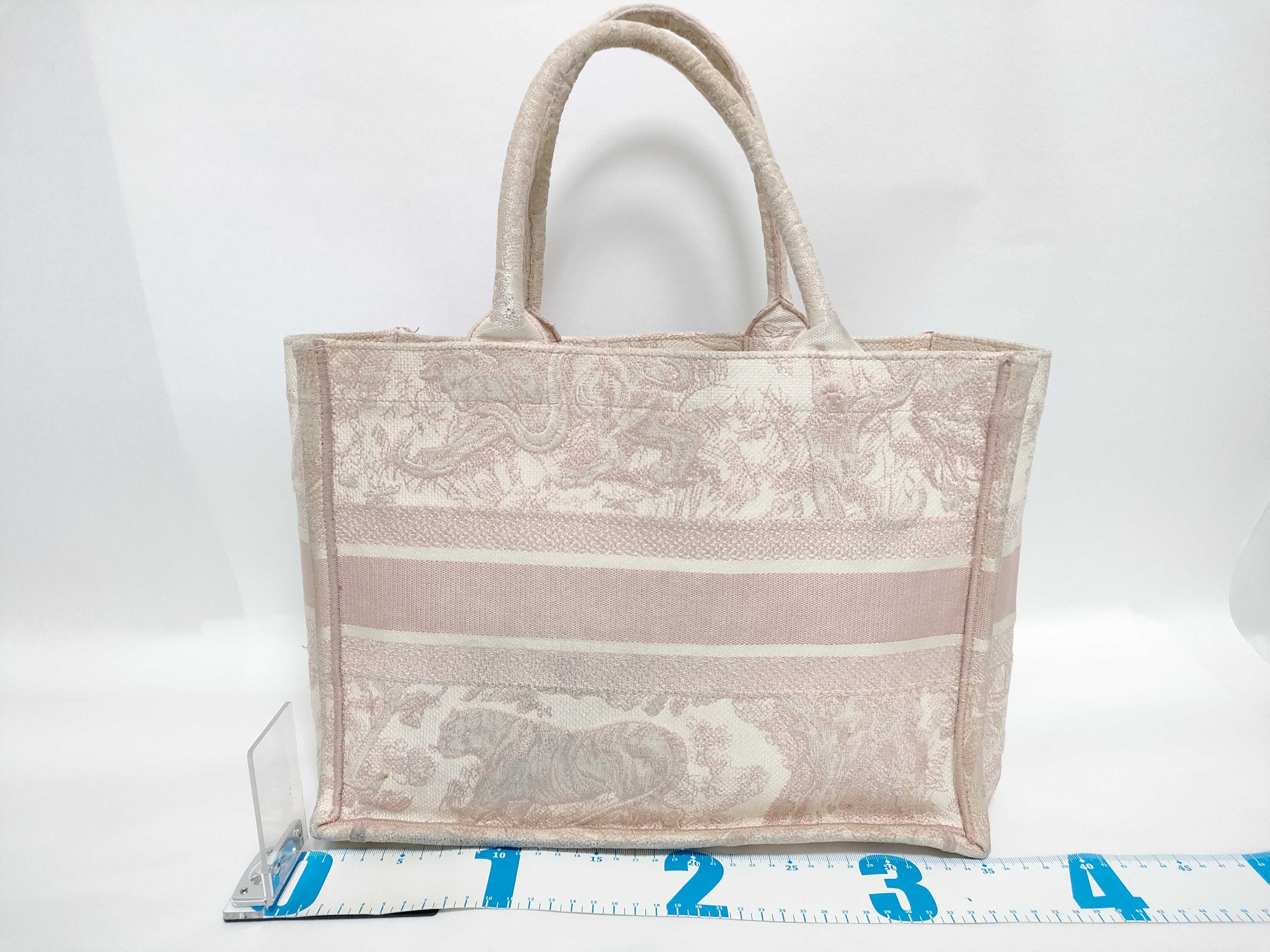 Book Tote Medium Canvas Tote Bag Pink Tote Bag — view 2