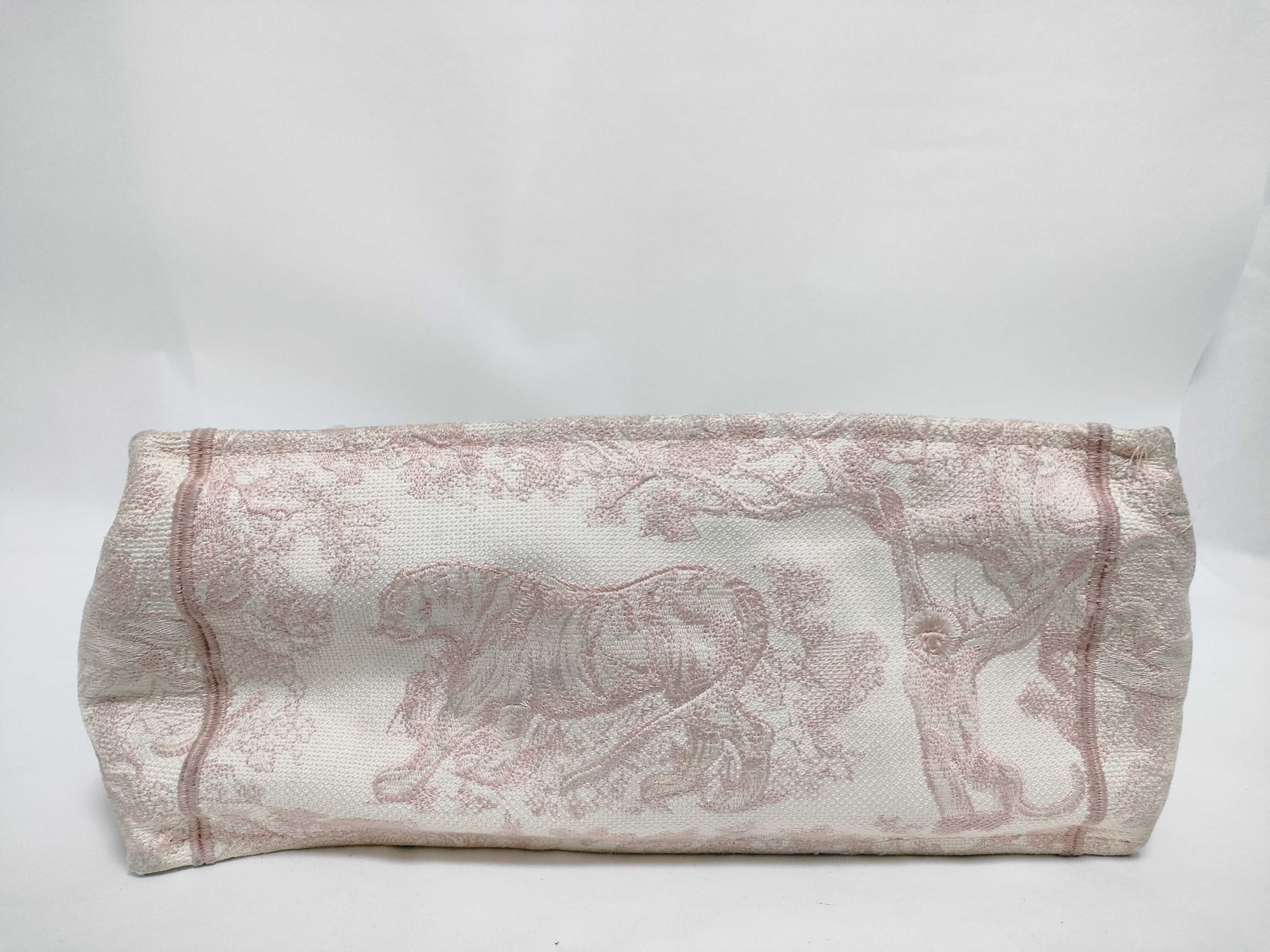 Book Tote Medium Canvas Tote Bag Pink Tote Bag — view 7