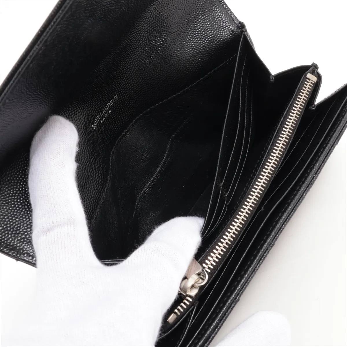 Monogram V Stitch GNC372264 Leather Long Wallet Black — view 4