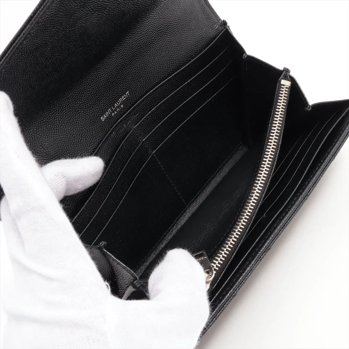 Monogram V Stitch GNC372264 Leather Long Wallet Black — view 5