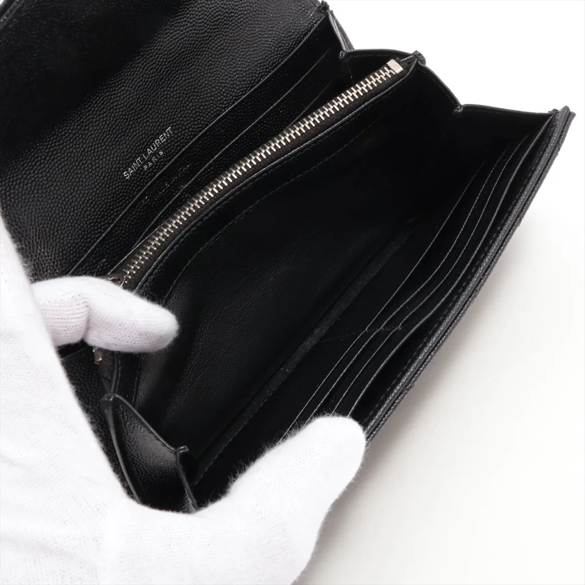 Monogram V Stitch GNC372264 Leather Long Wallet Black — view 6
