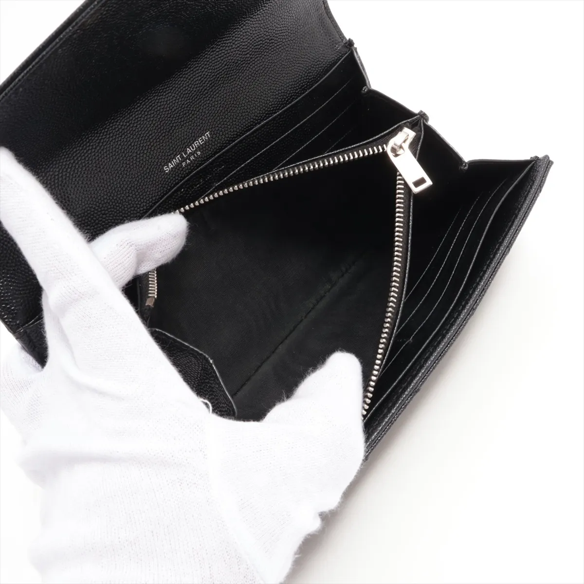 Monogram V Stitch GNC372264 Leather Long Wallet Black — view 8