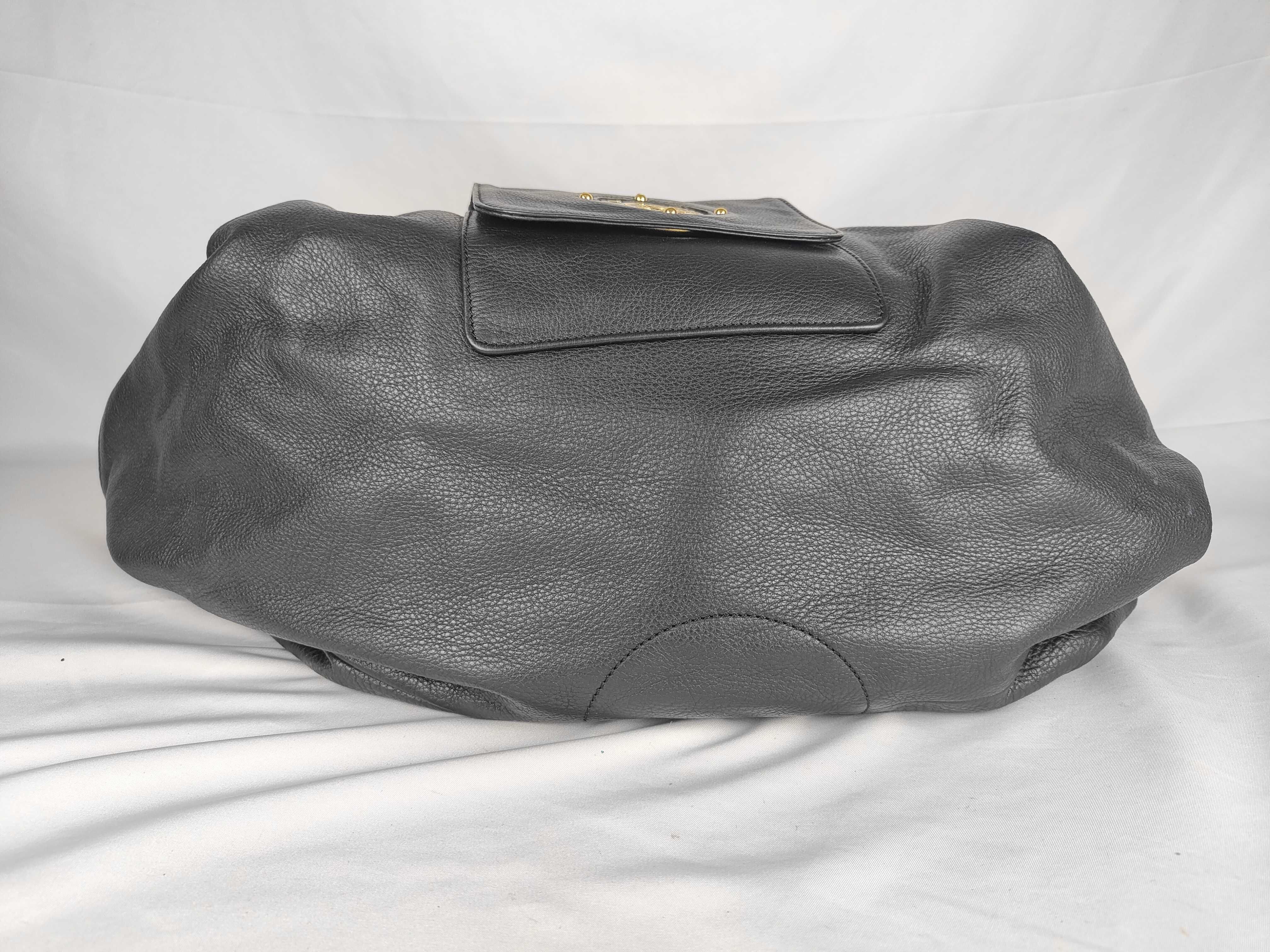 Nappa Aire Handbag, Black Leather Tote Bag — view 9