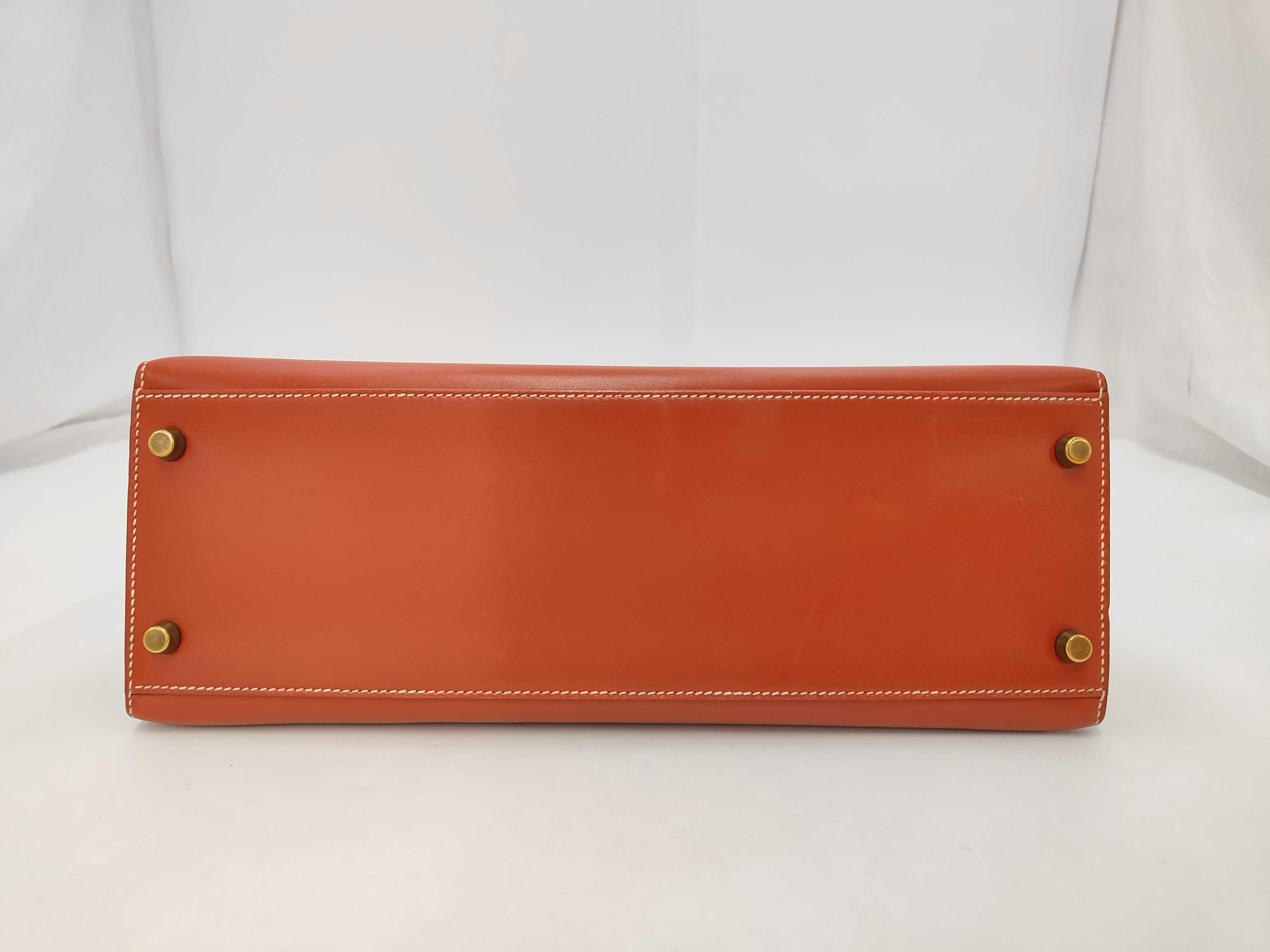 Kelly 32 Sellier Box Calf Noisette Gold Hardware Handbag — view 4
