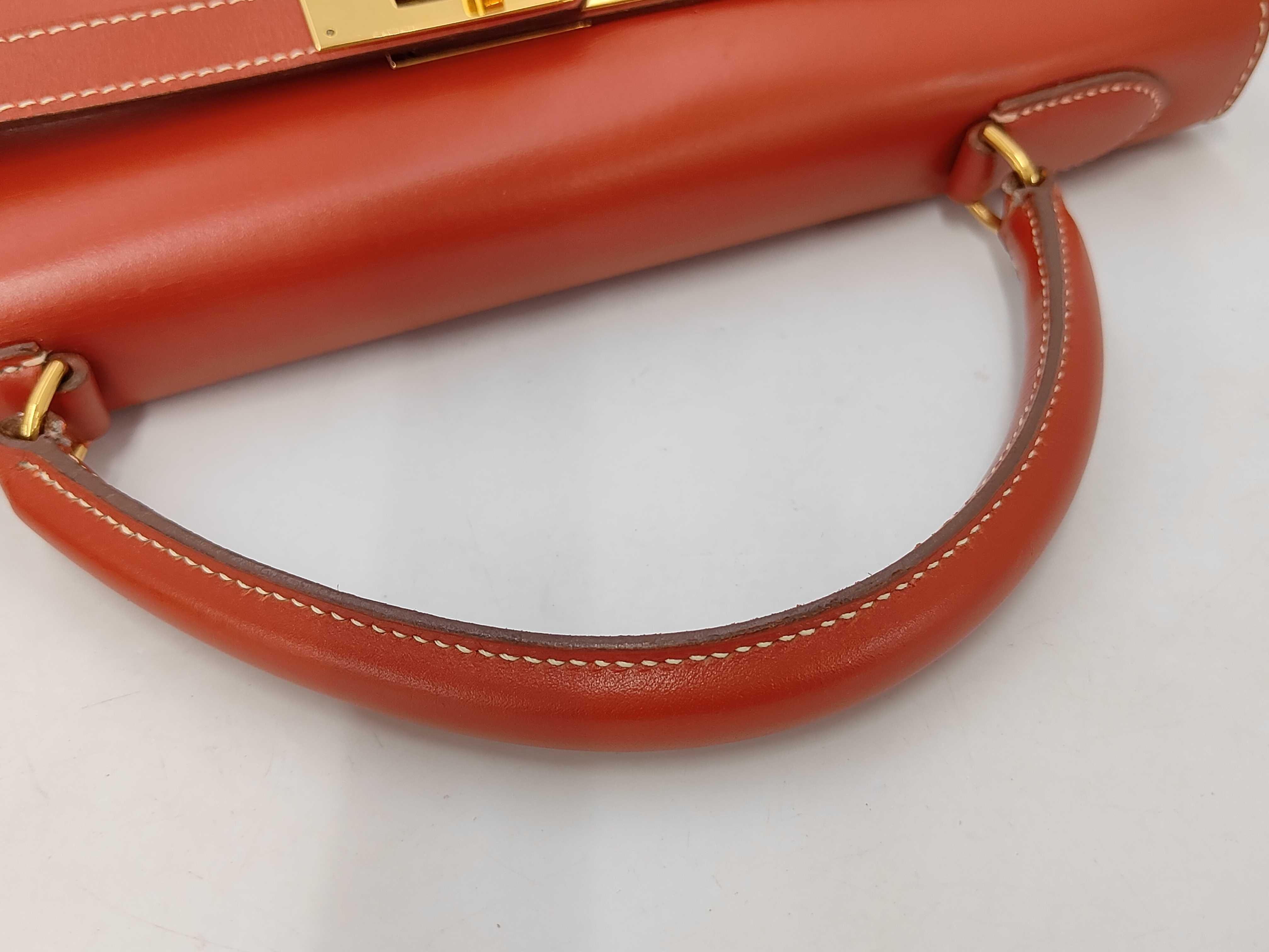 Kelly 32 Sellier Box Calf Noisette Gold Hardware Handbag — view 5