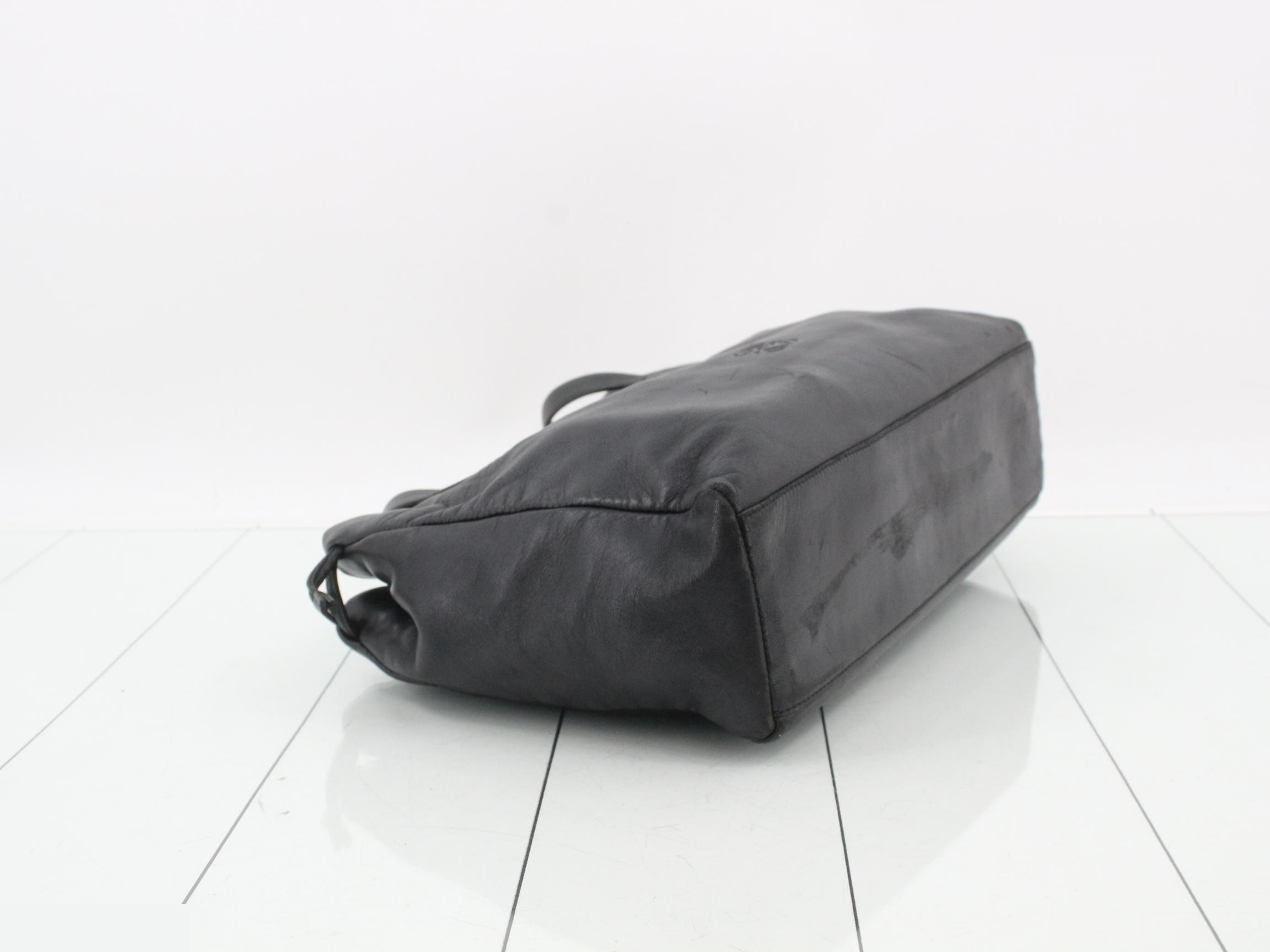 Anagram handbag, soft leather, black — view 5
