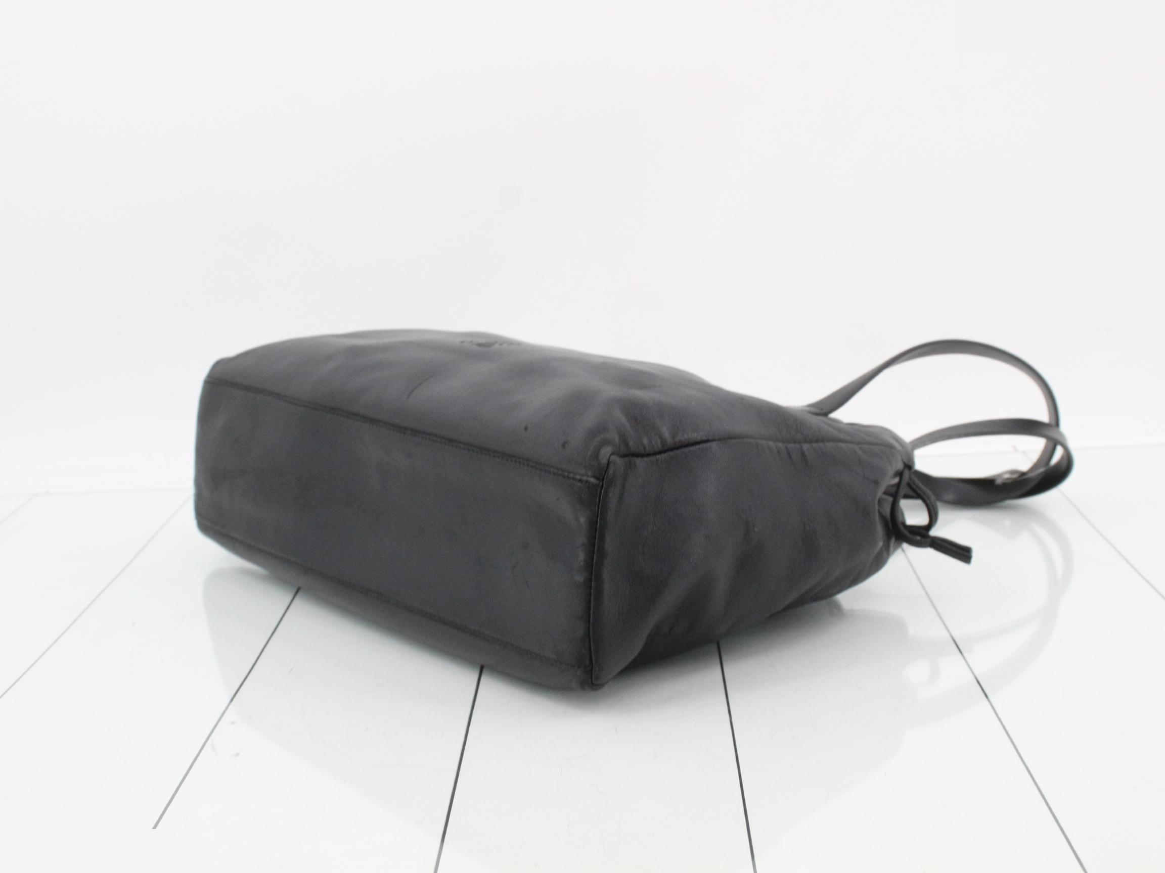 Anagram handbag, soft leather, black — view 6