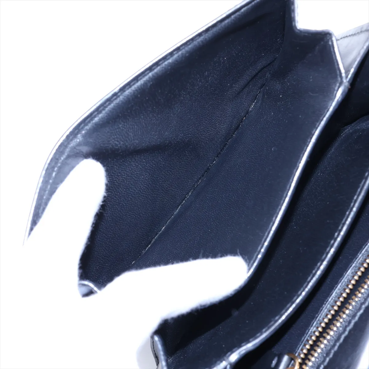 Classic Box Small Leather Shoulder Bag, Black — view 7