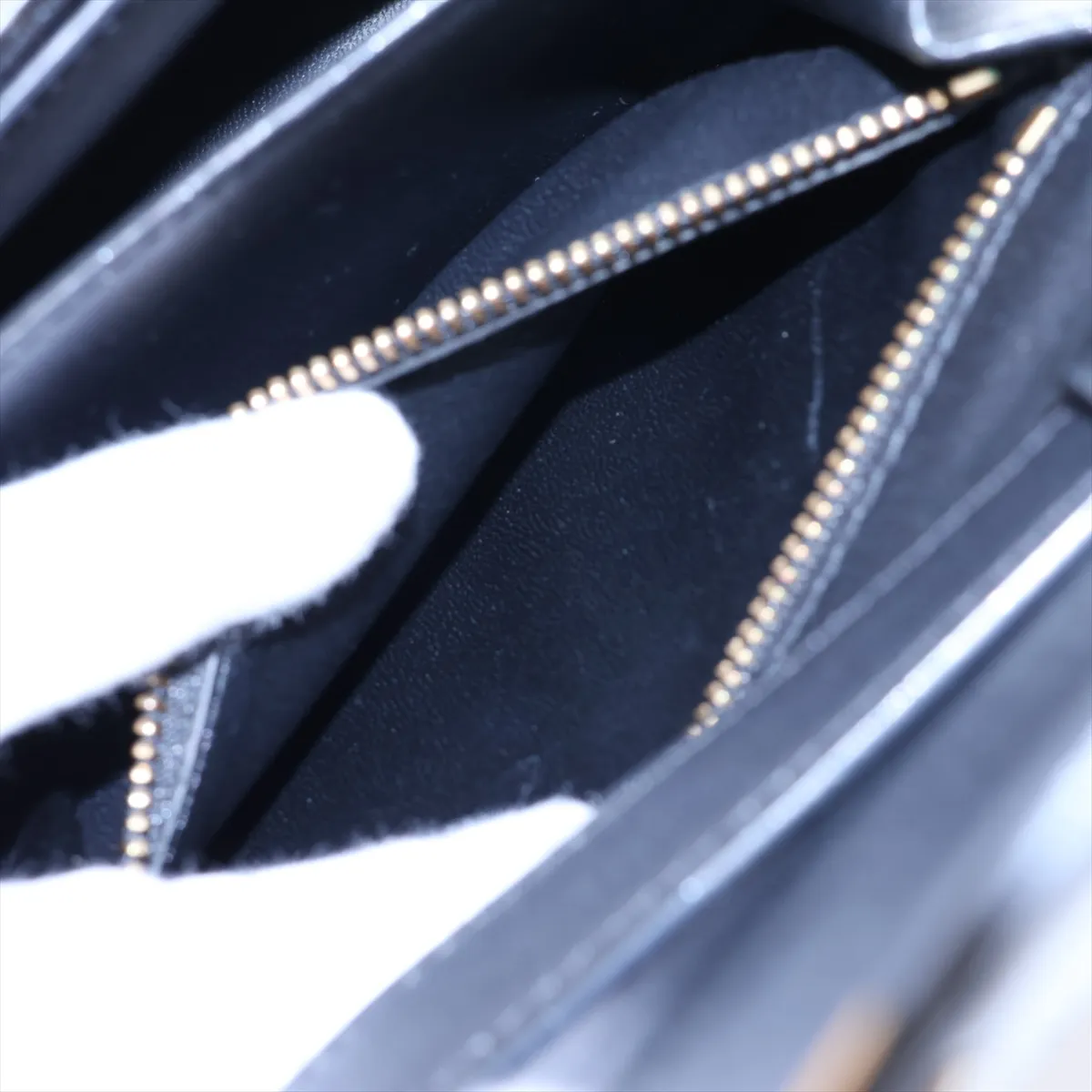 Classic Box Small Leather Shoulder Bag, Black — view 9