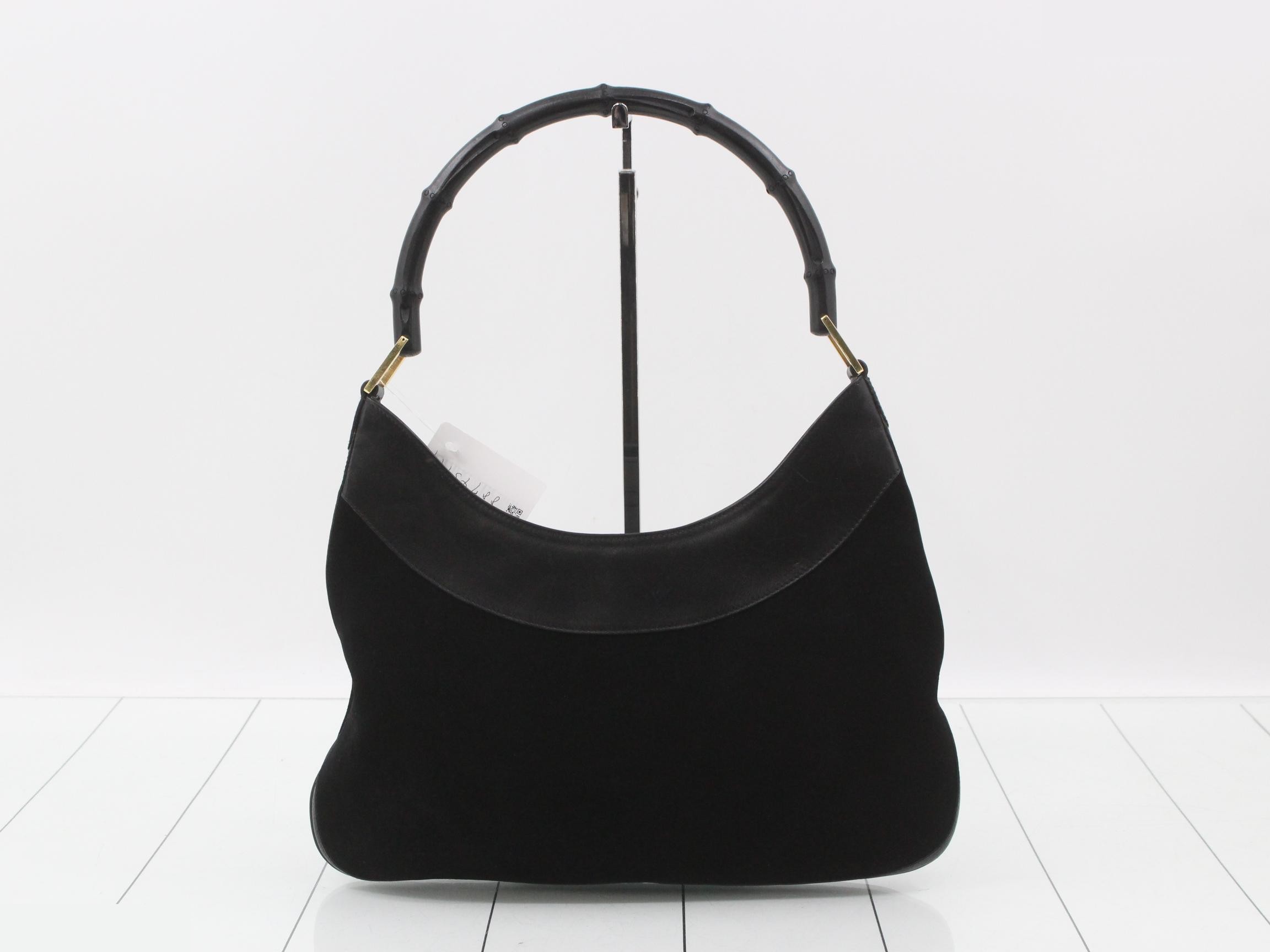 Bamboo suede one-shoulder bag — view 2