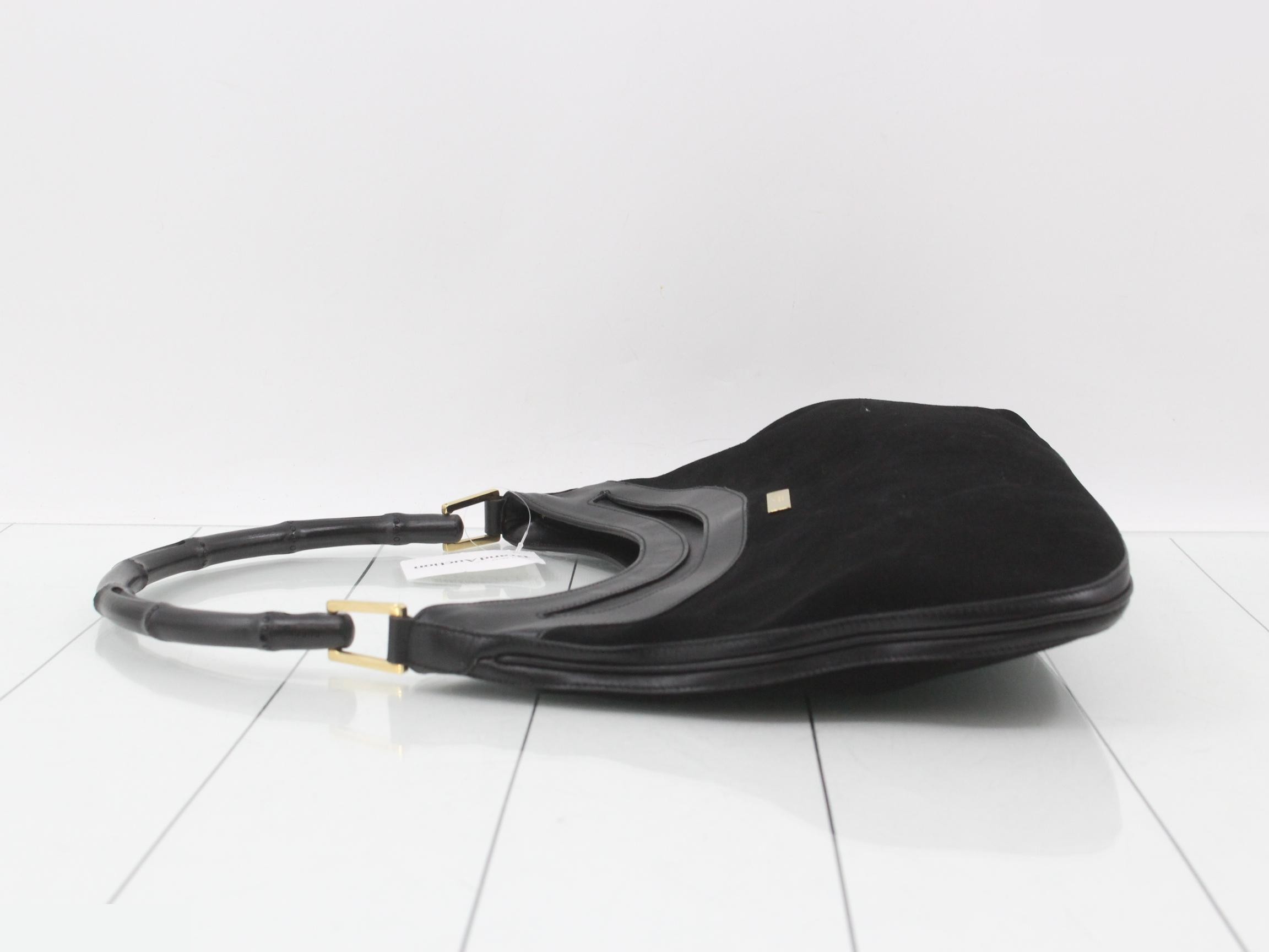 Bamboo suede one-shoulder bag — view 4