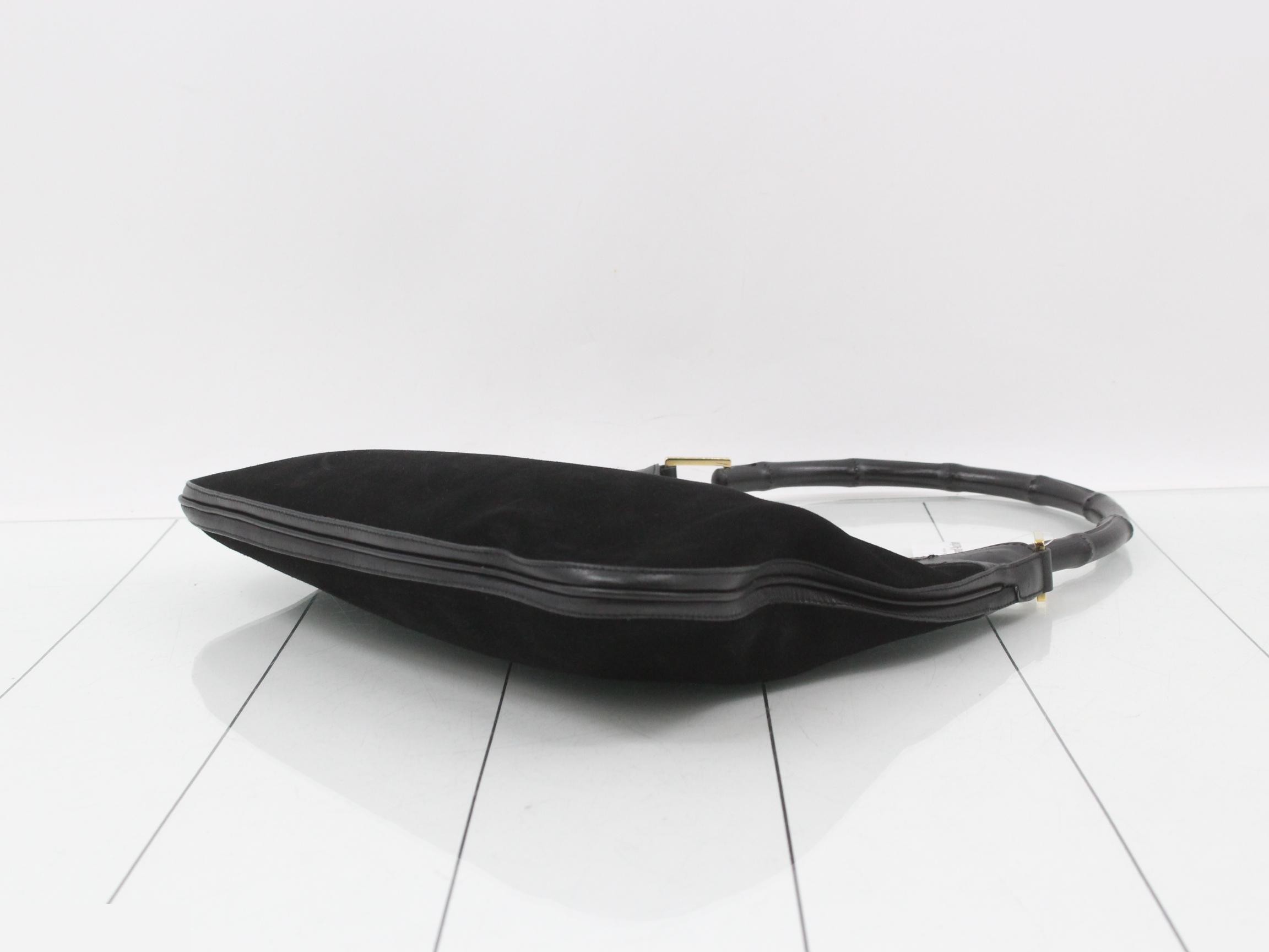 Bamboo suede one-shoulder bag — view 6
