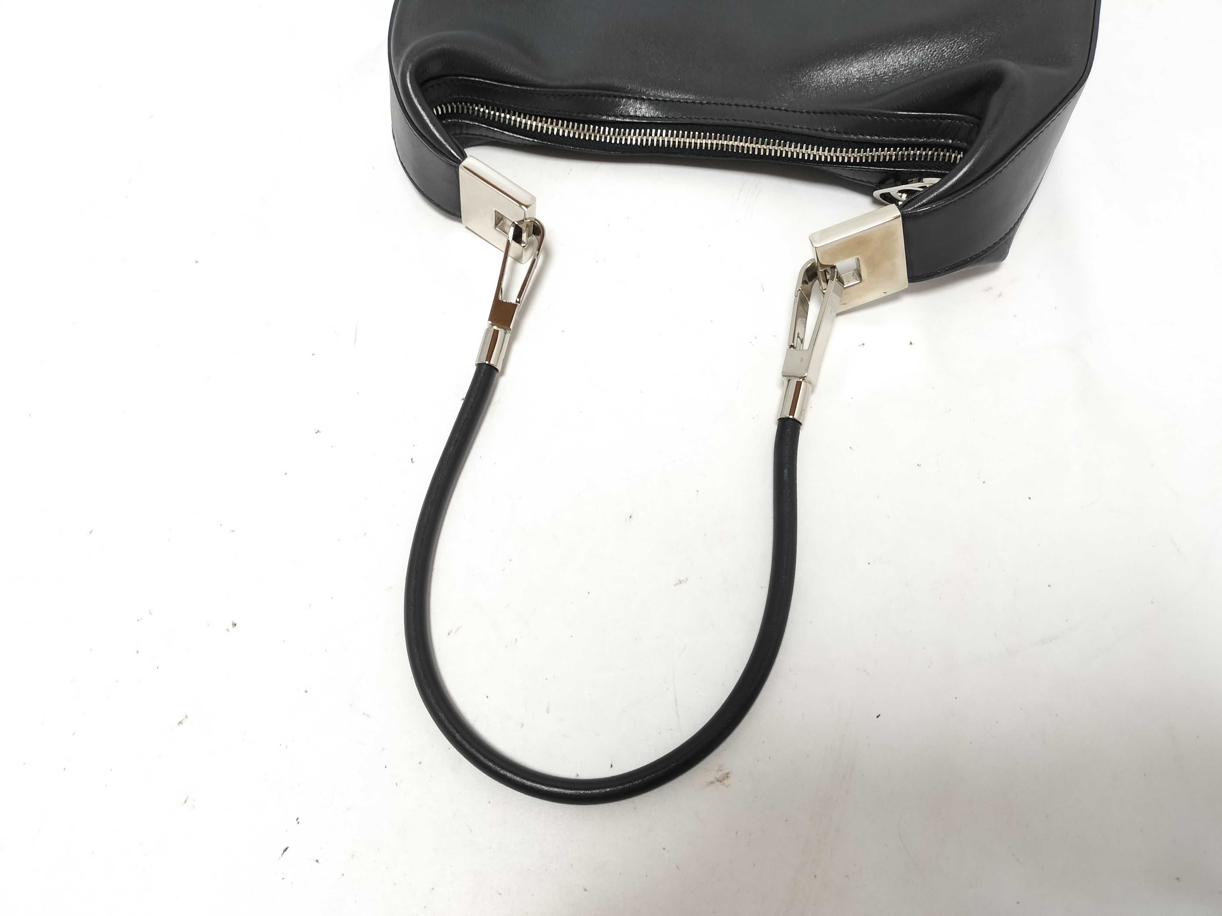 Leather One-Shoulder Bag, Black — view 3