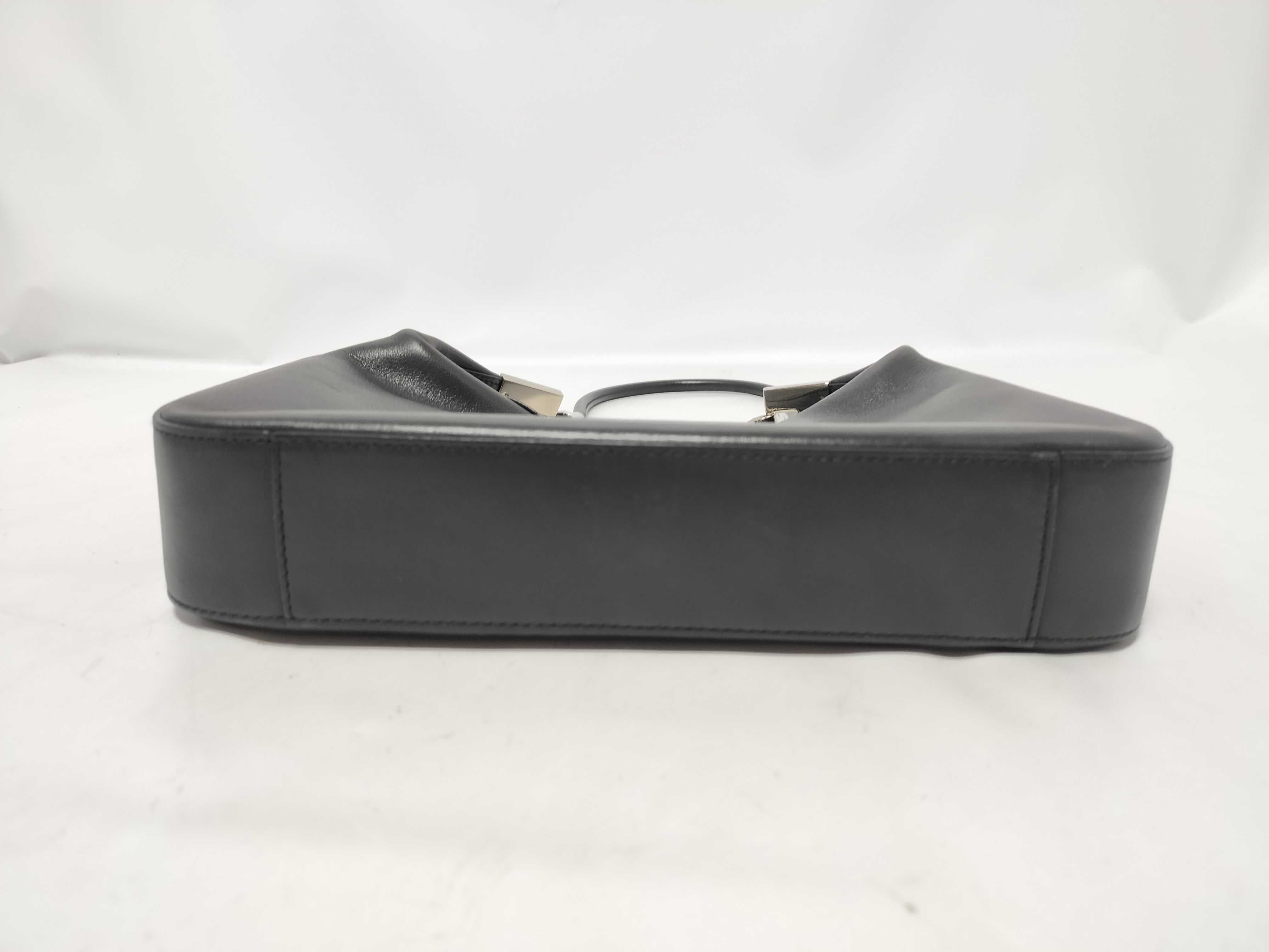 Leather One-Shoulder Bag, Black — view 7