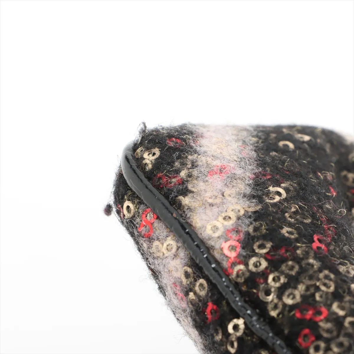 Zucca wool x sequin chain handbag black 8BR594 — view 9