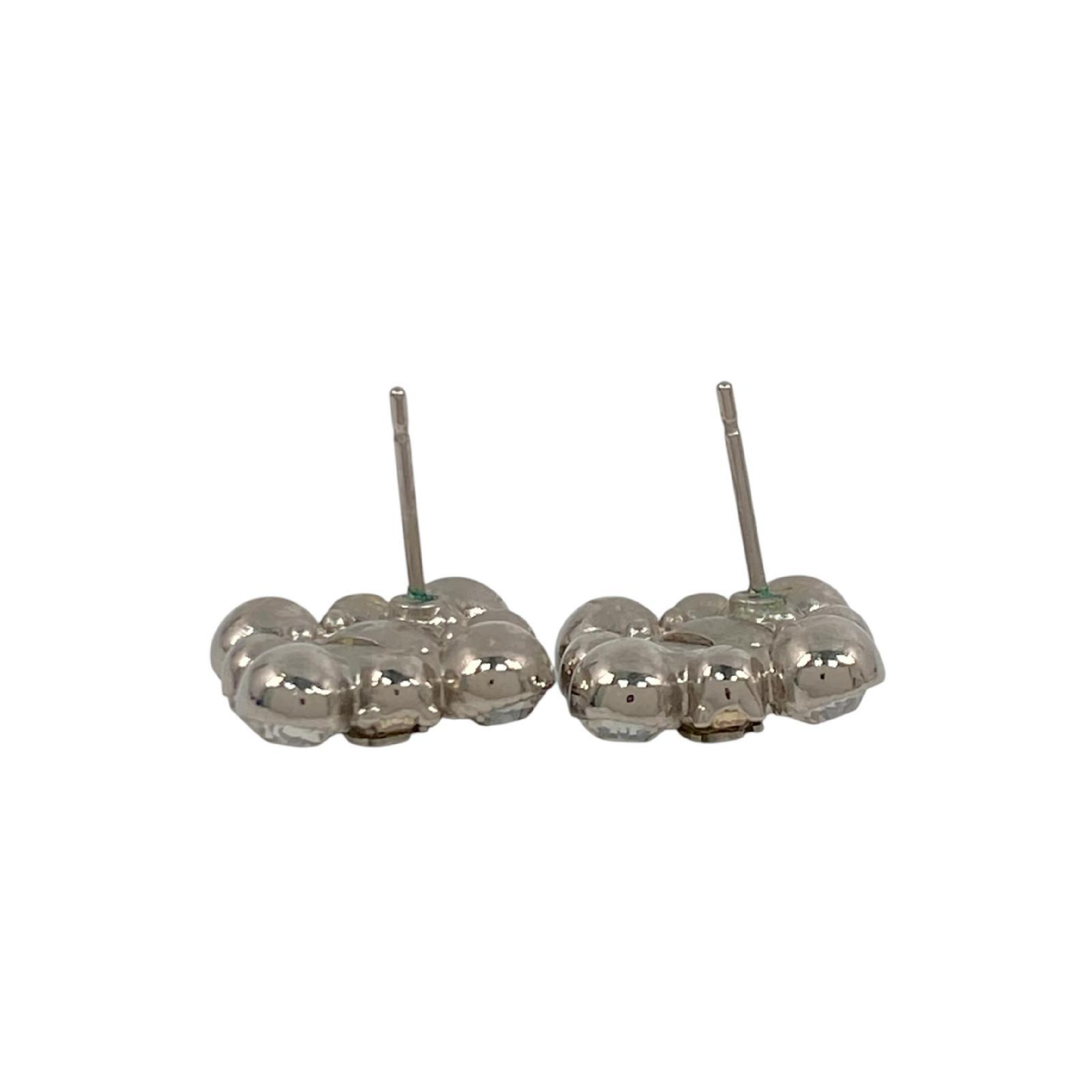 【*Shipped from: Hong Kong*】CHANEL ( ) Silver-colored Metal/Rhinestone Coco Mark A12W Earrings — view 7
