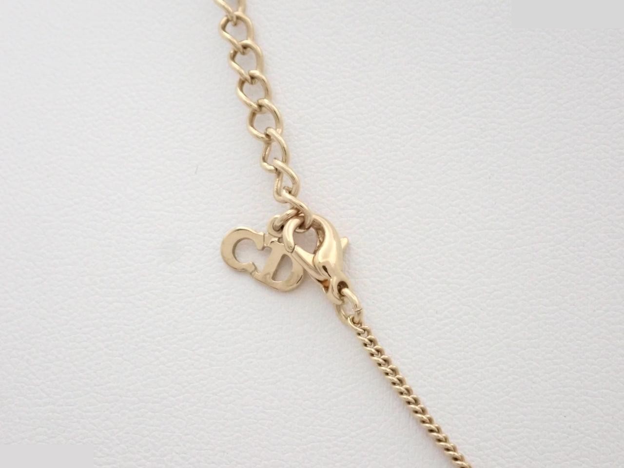 Rhinestone and pearl vintage necklace, chain approximately 43cm. — view 2
