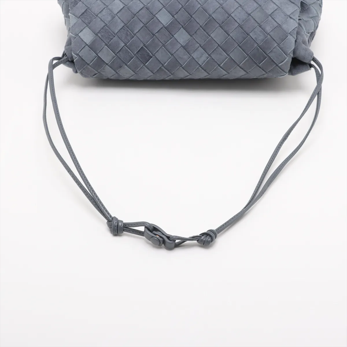 Intrecciato Giorno Suede x Leather Shoulder Bag Gray — view 5