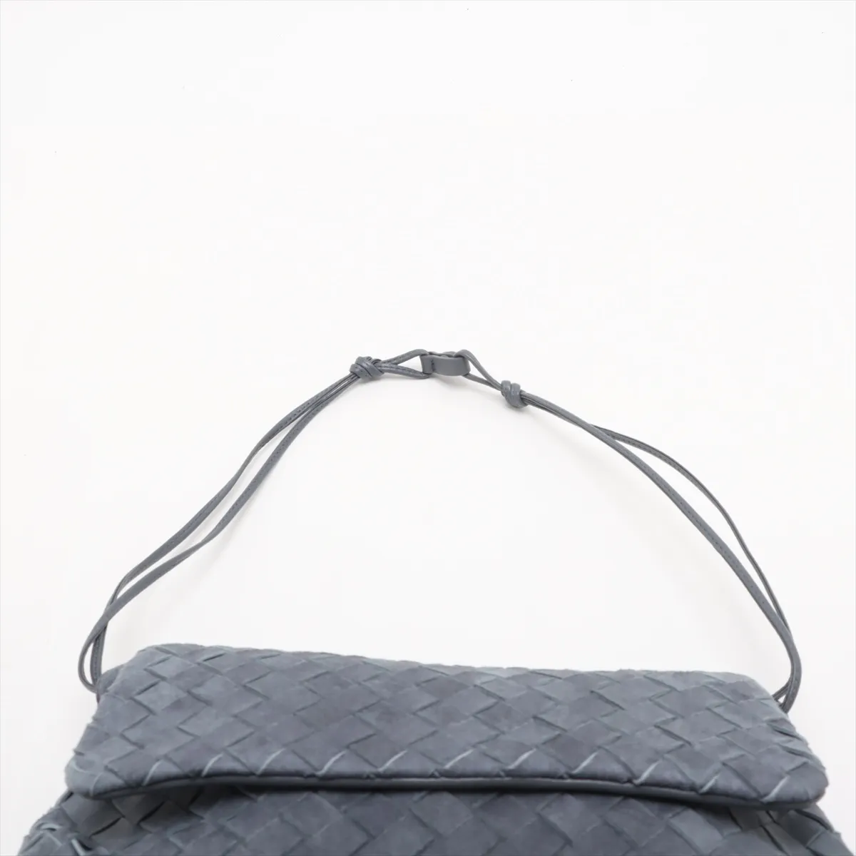 Intrecciato Giorno Suede x Leather Shoulder Bag Gray — view 6