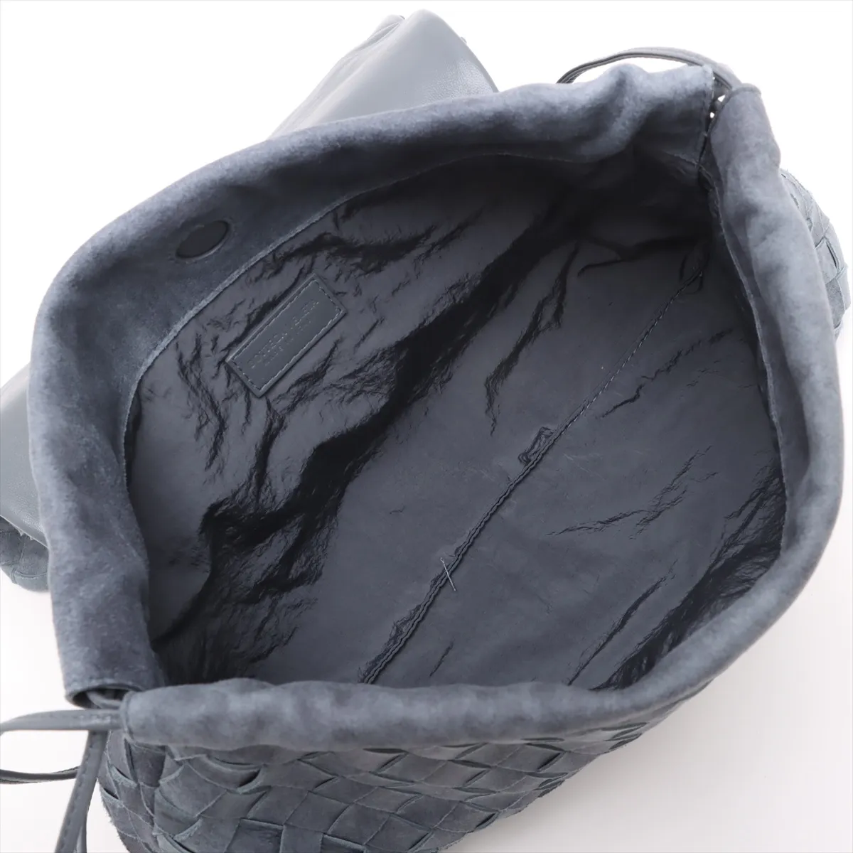 Intrecciato Giorno Suede x Leather Shoulder Bag Gray — view 7