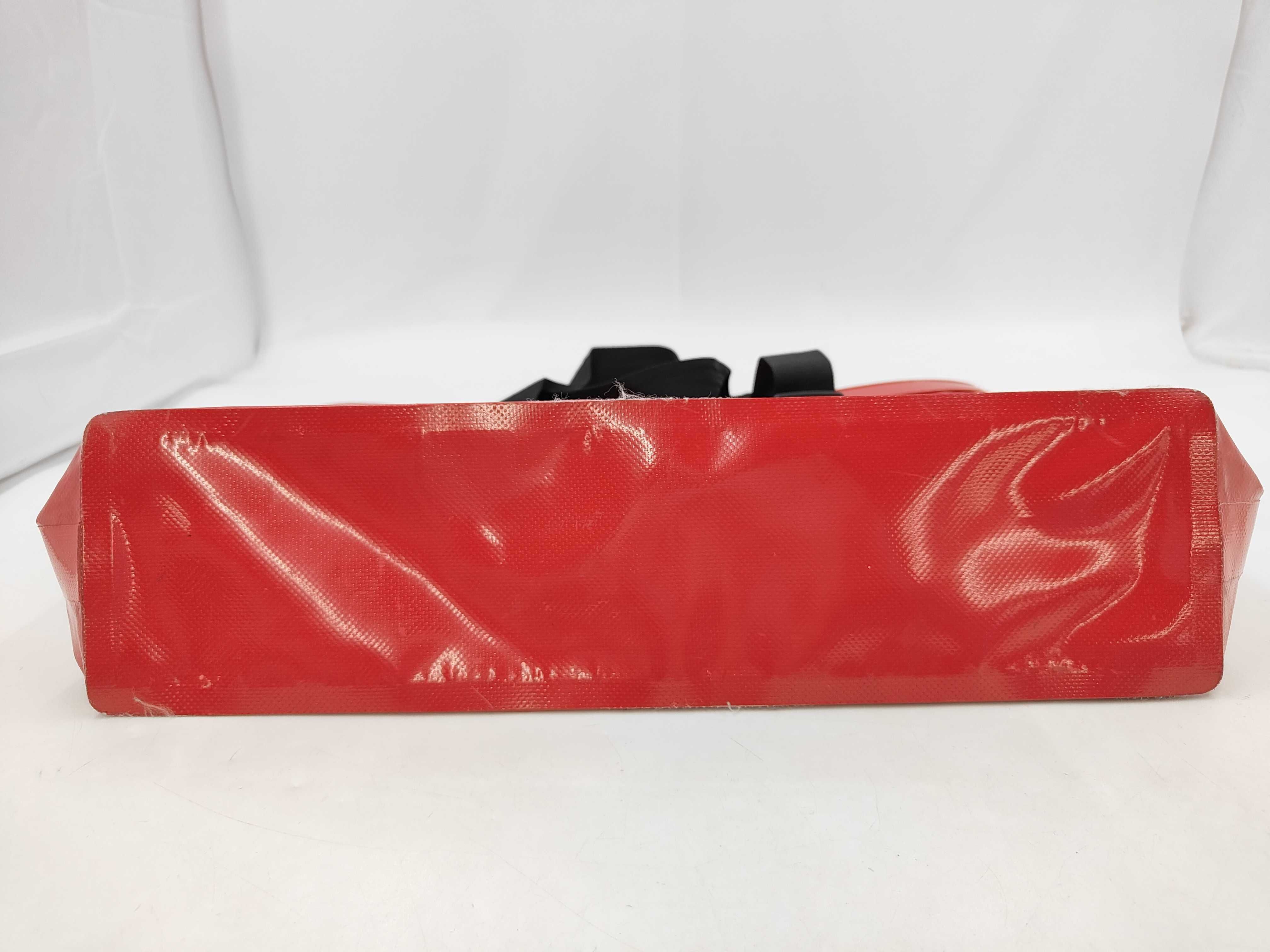 waterproof vinyl Coco Mark ETANCHE shoulder bag, red tote bag — view 3