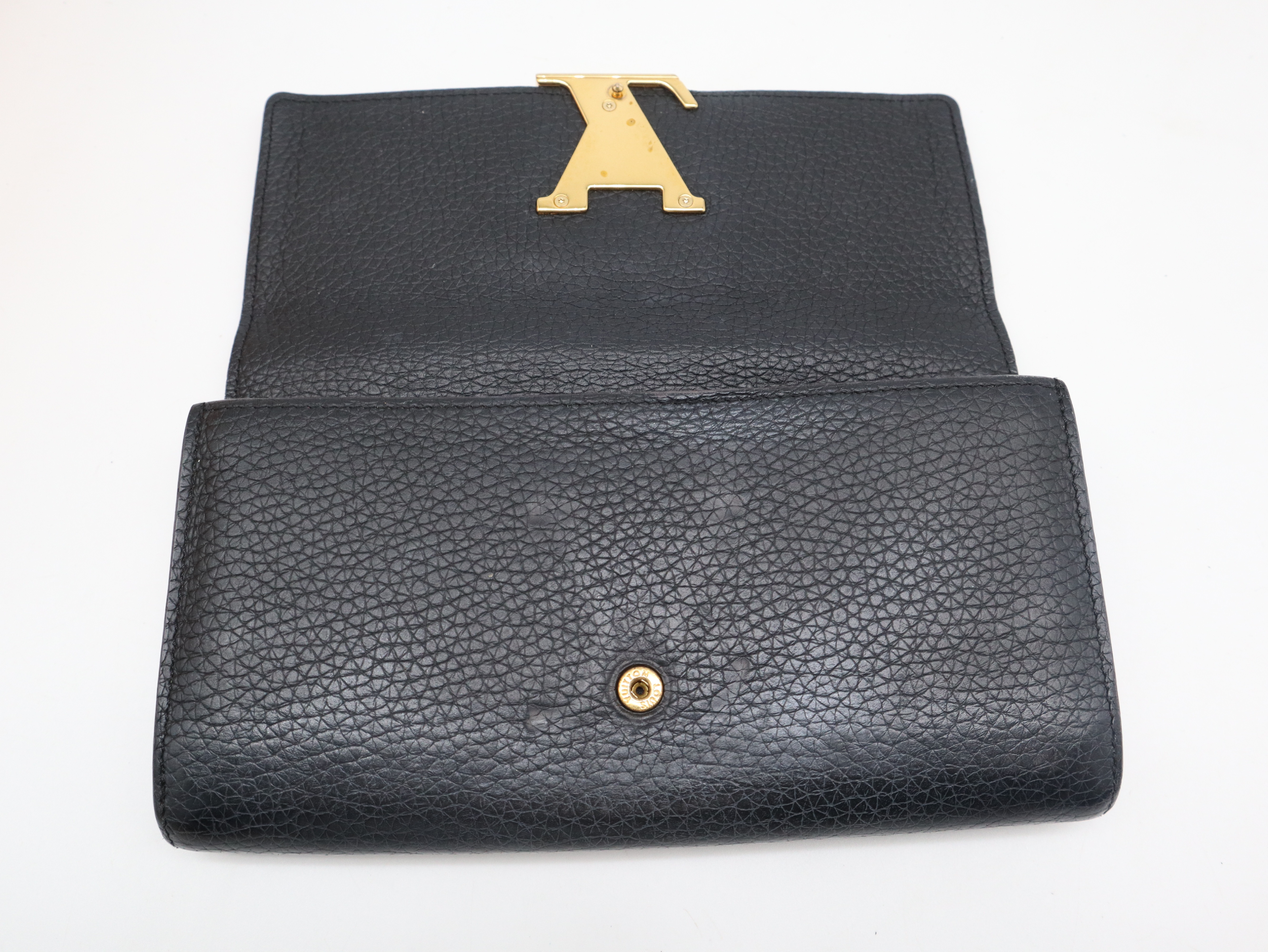 M61248 Taurillon Leather Portefeuille Capucines Noir Wallet with Box and Dust Bag — view 8