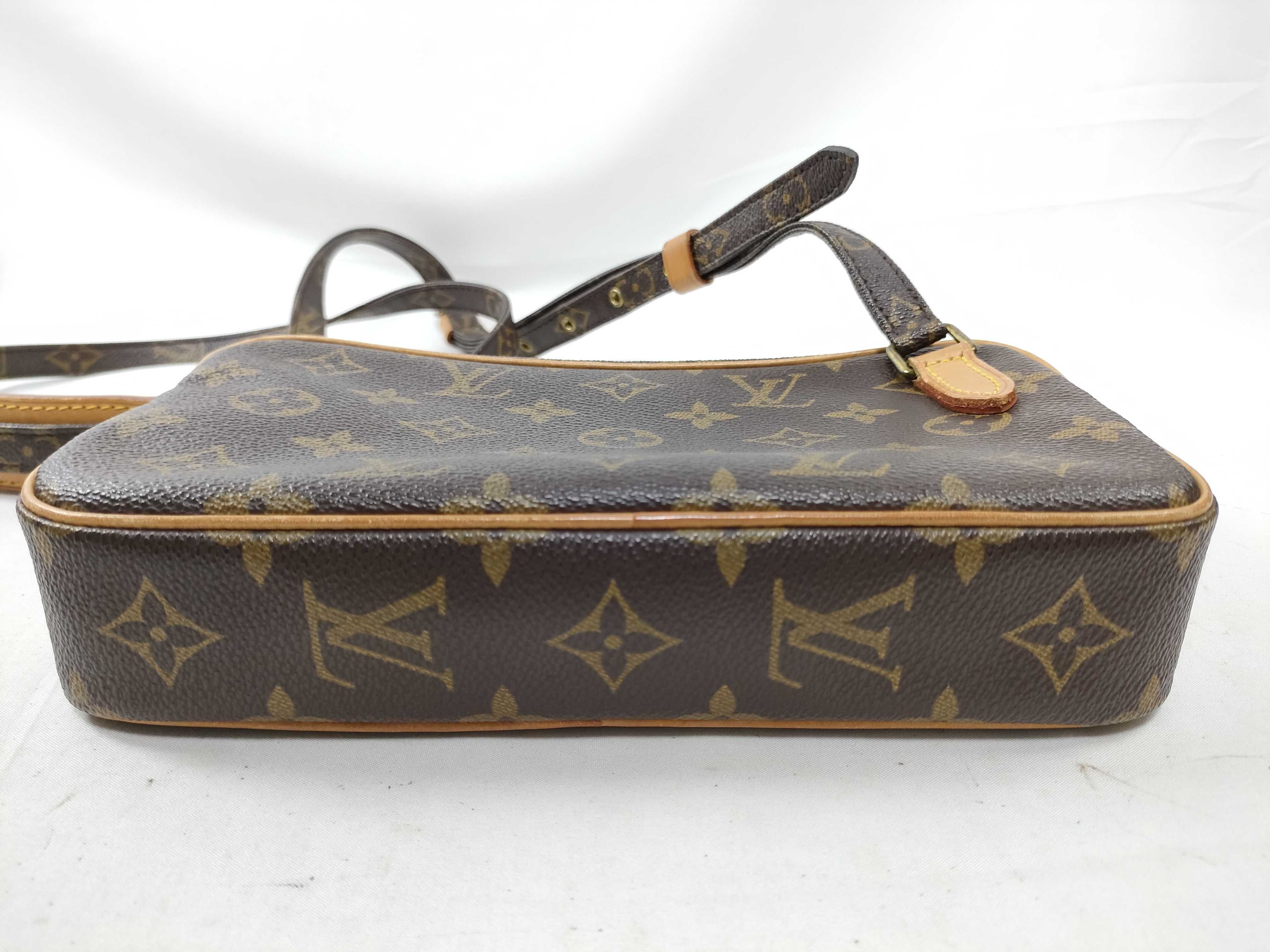 Monogram Louis Vuitton Monogram Pochette Marly Bandouliere Shoulder Bag M51828 Tanned Leather Brown Shoulder Bag — view 4