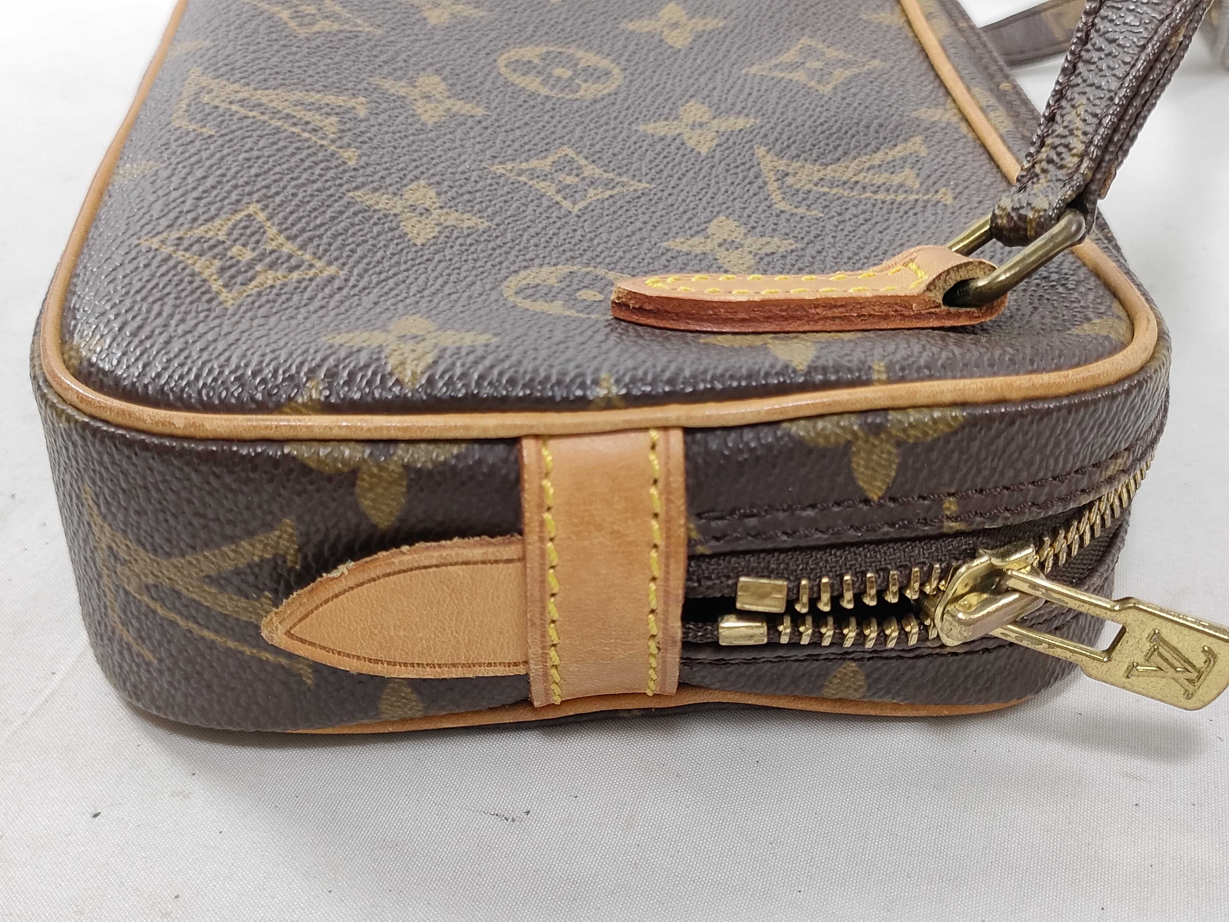 Monogram Louis Vuitton Monogram Pochette Marly Bandouliere Shoulder Bag M51828 Tanned Leather Brown Shoulder Bag — view 7