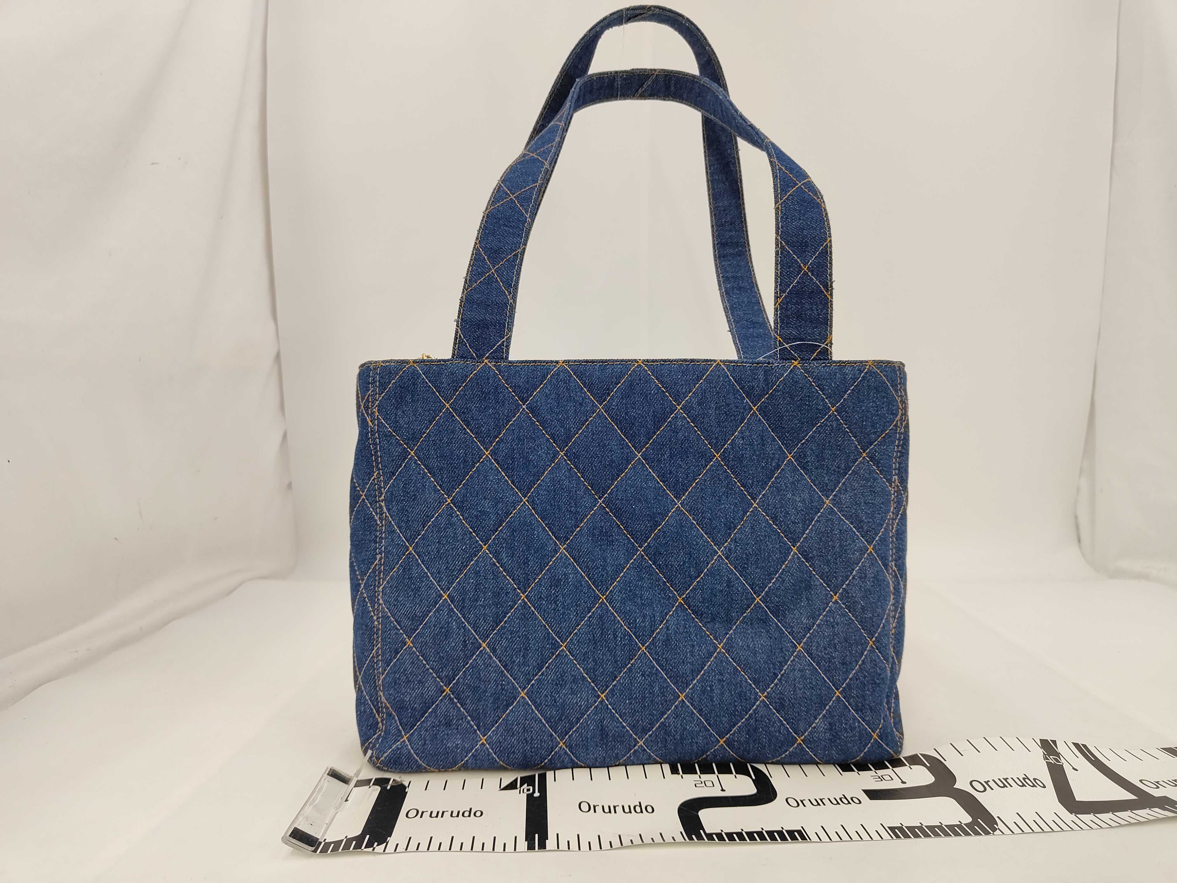 denim tote bag, Matelassé tote bag — view 2