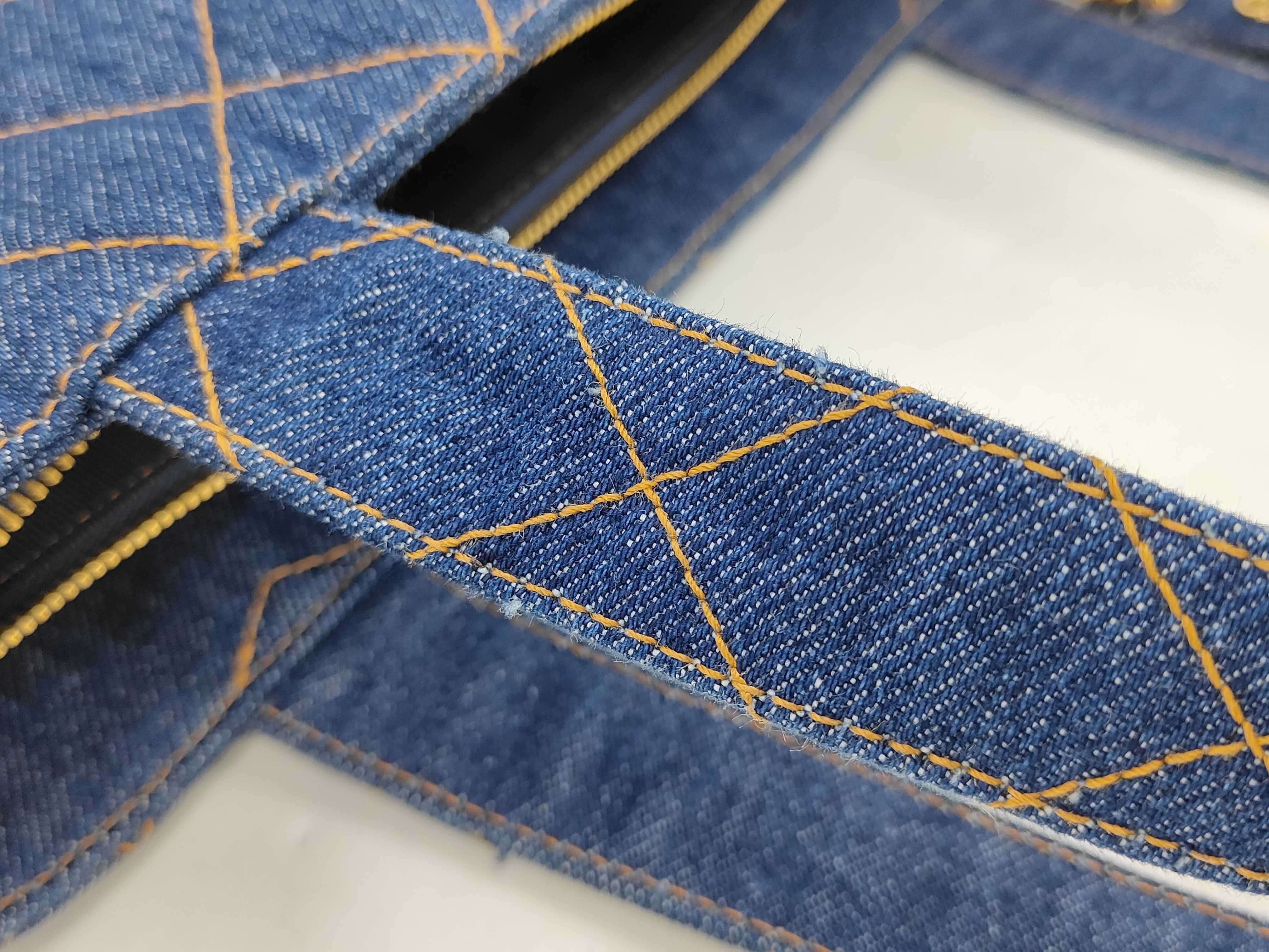 denim tote bag, Matelassé tote bag — view 12