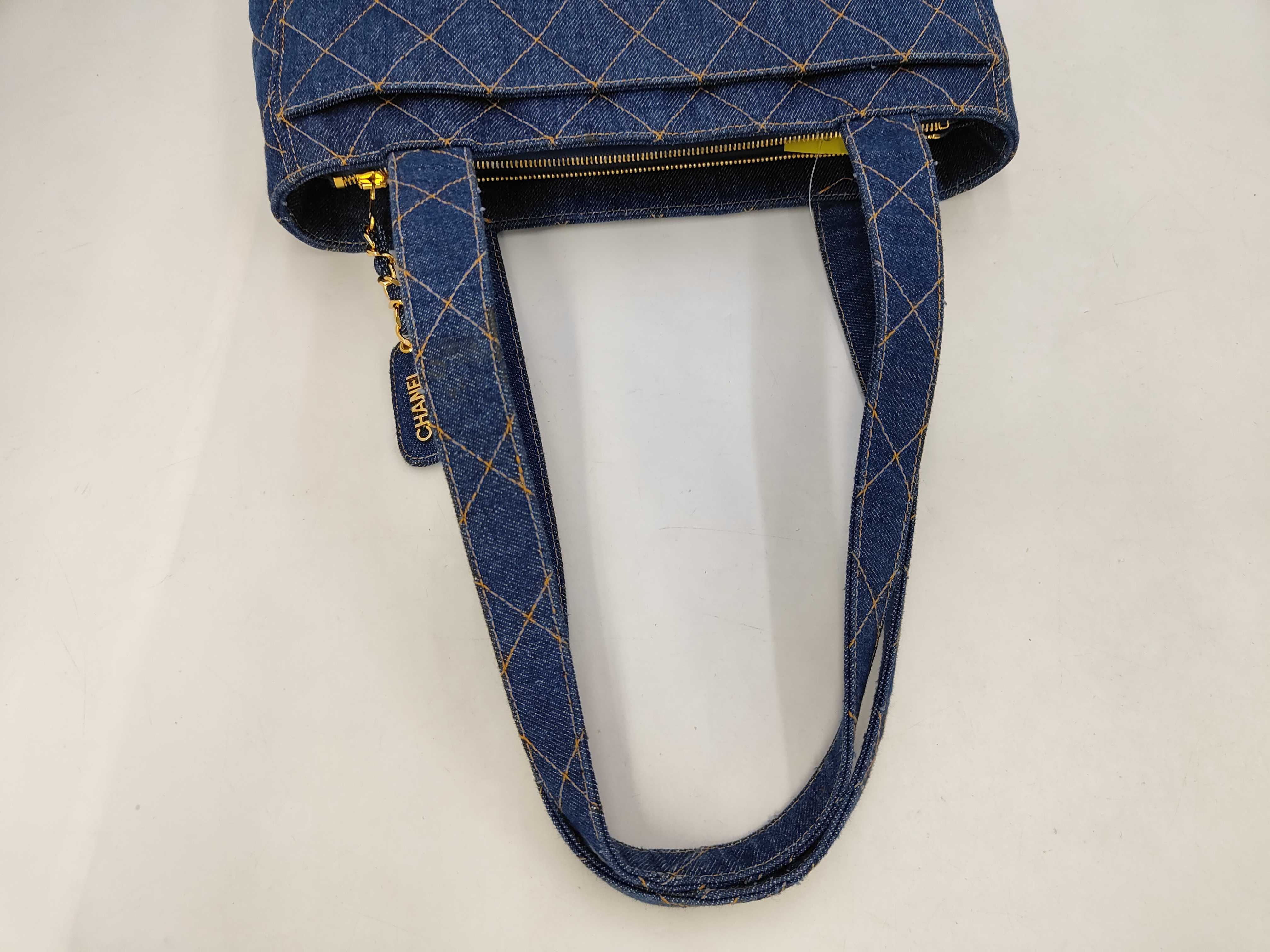denim tote bag, Matelassé tote bag — view 5