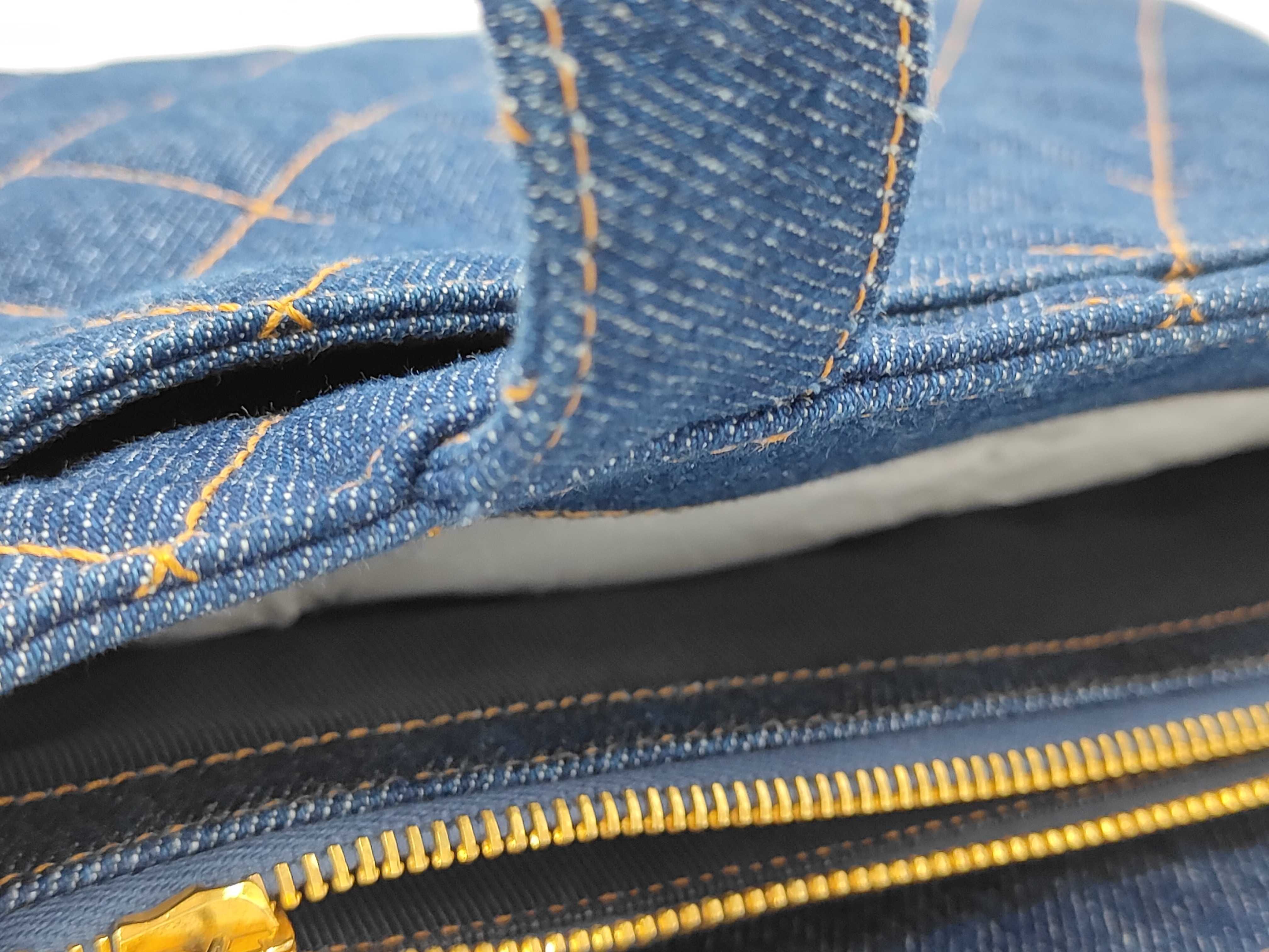 denim tote bag, Matelassé tote bag — view 7