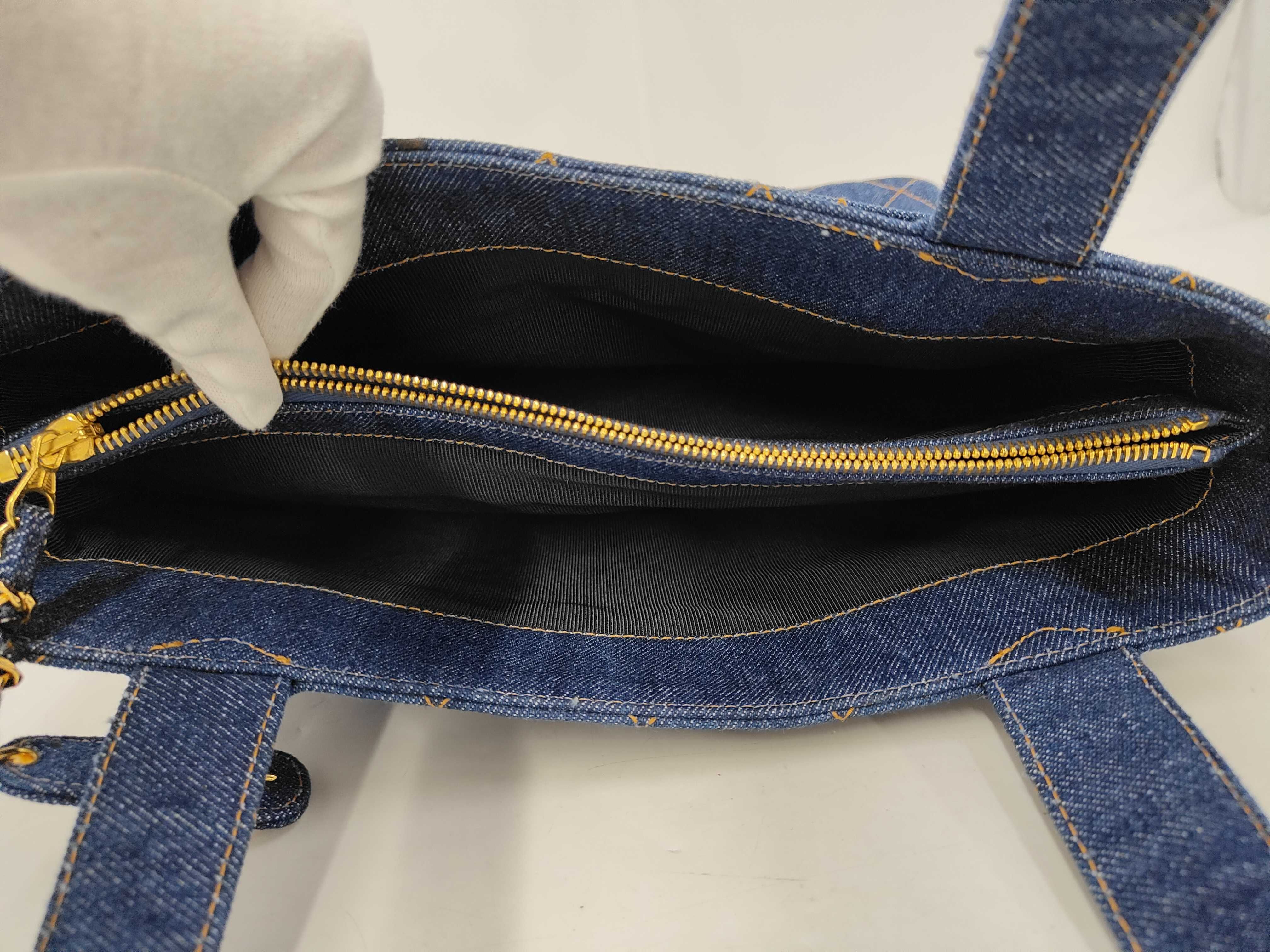 denim tote bag, Matelassé tote bag — view 8