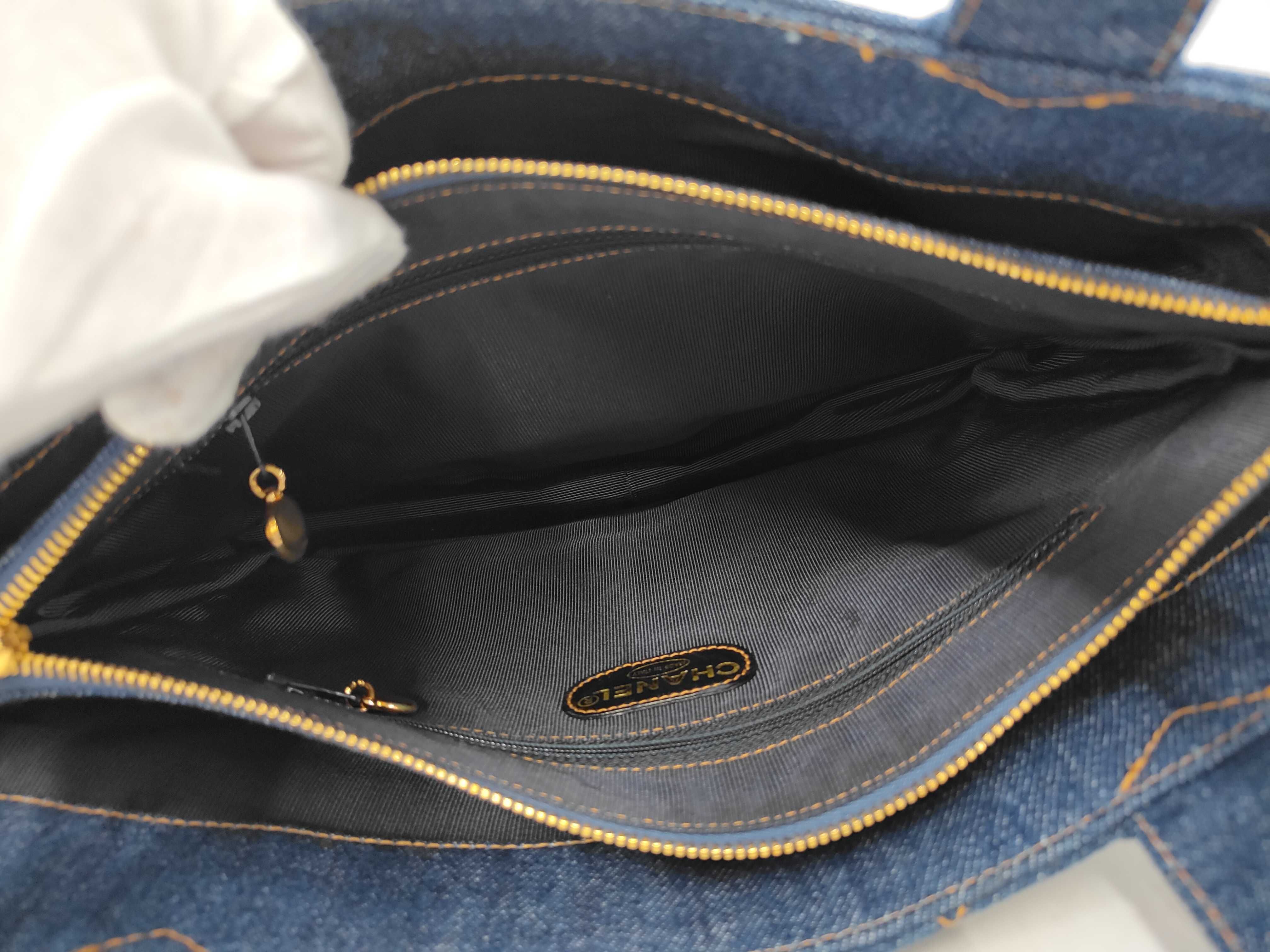 denim tote bag, Matelassé tote bag — view 9