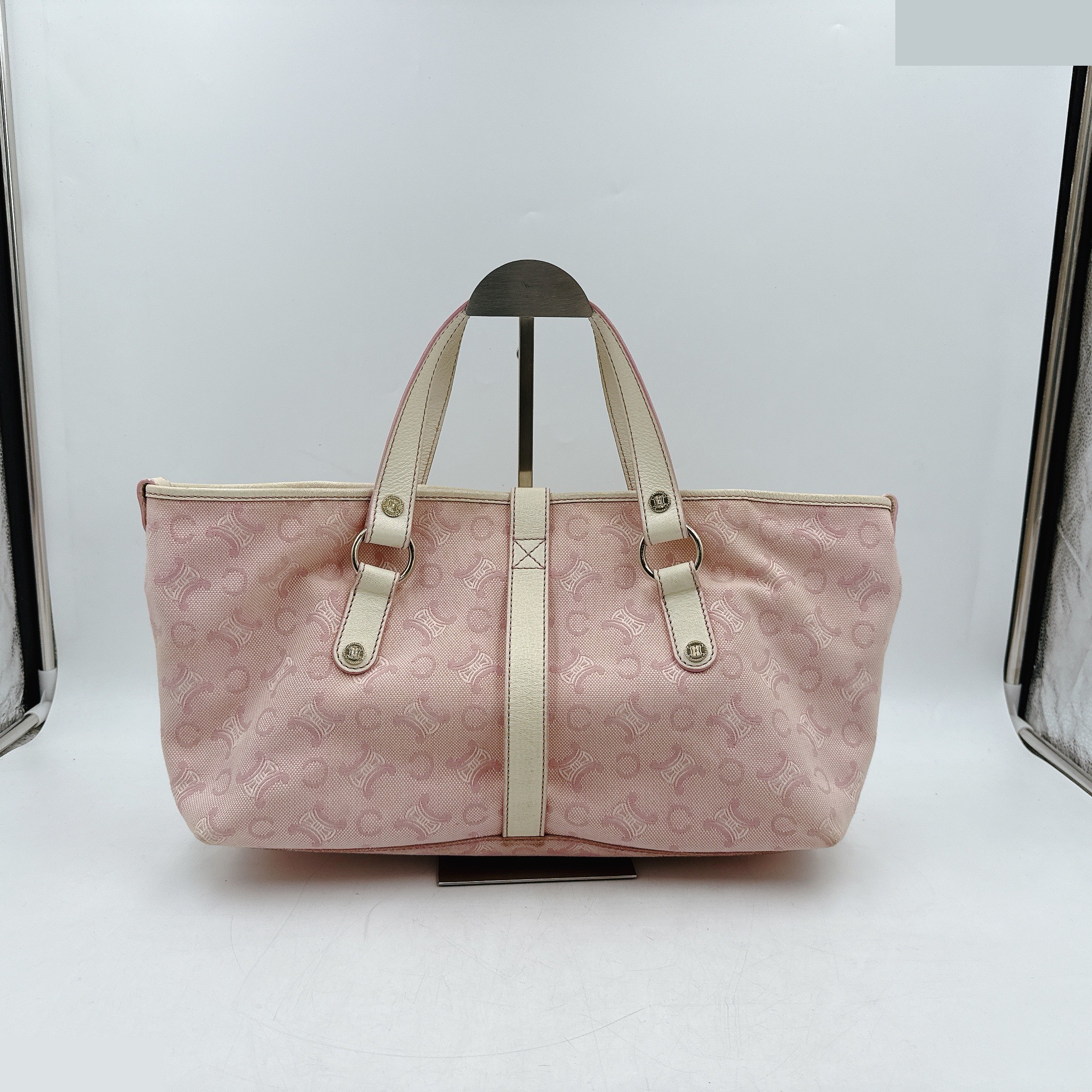 Bag/Handbag Canvas Leather Pink Deformed Macadam Pattern — view 2