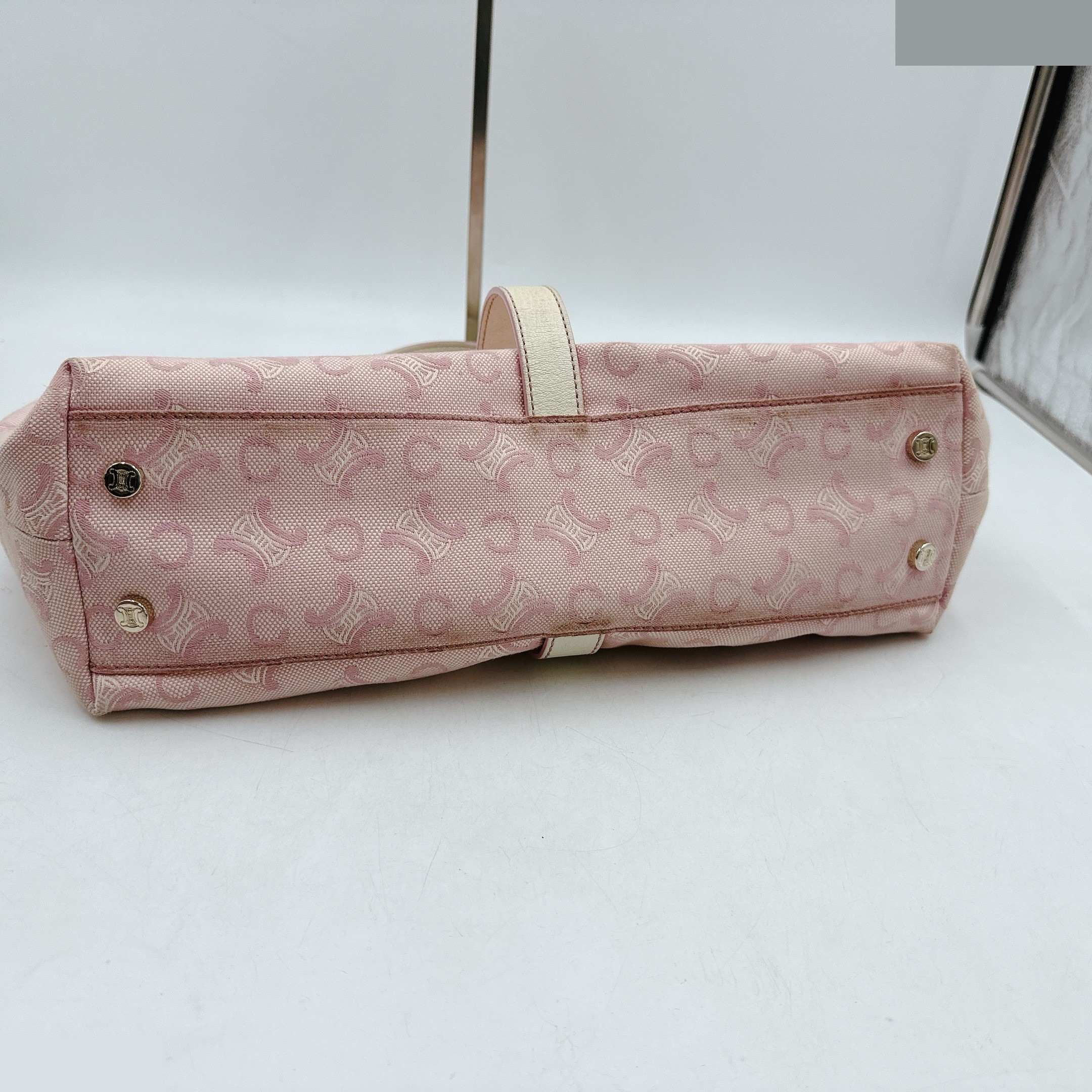 Bag/Handbag Canvas Leather Pink Deformed Macadam Pattern — view 7