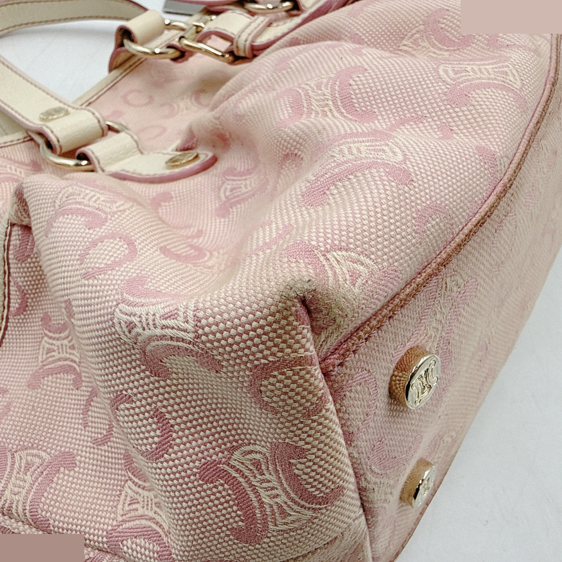 Bag/Handbag Canvas Leather Pink Deformed Macadam Pattern — view 8