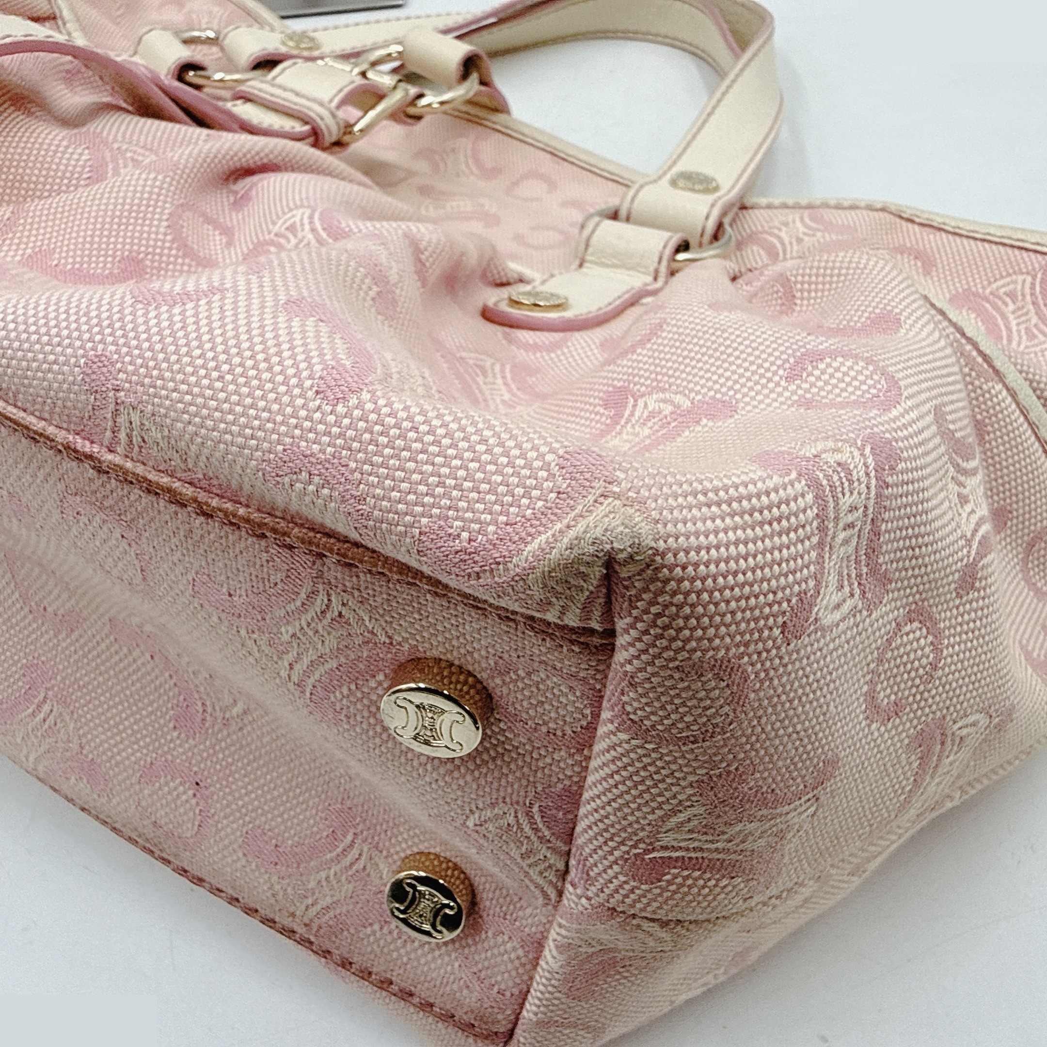 Bag/Handbag Canvas Leather Pink Deformed Macadam Pattern — view 9