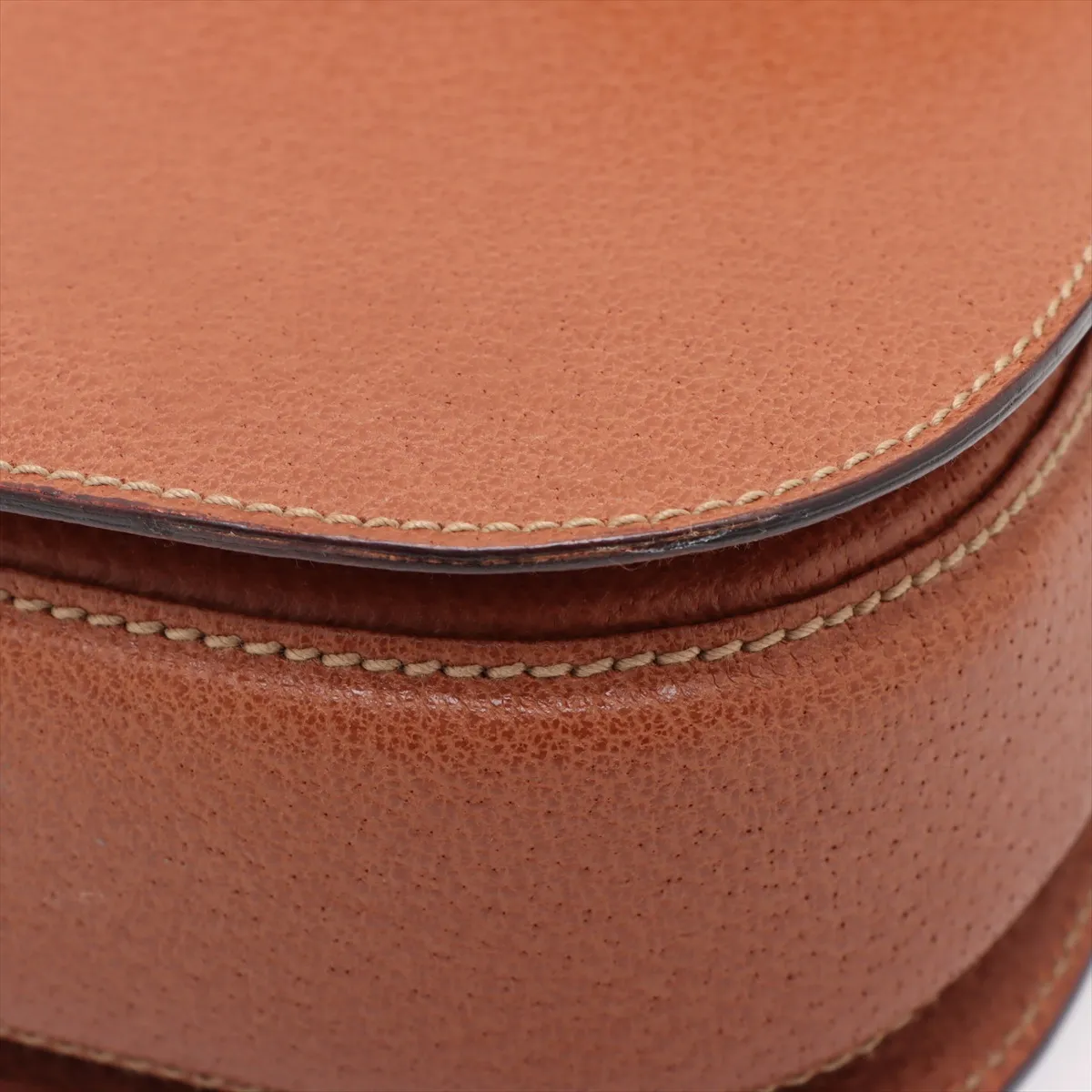 Old Gucci Bamboo Leather 2WAY Handbag Brown — view 14